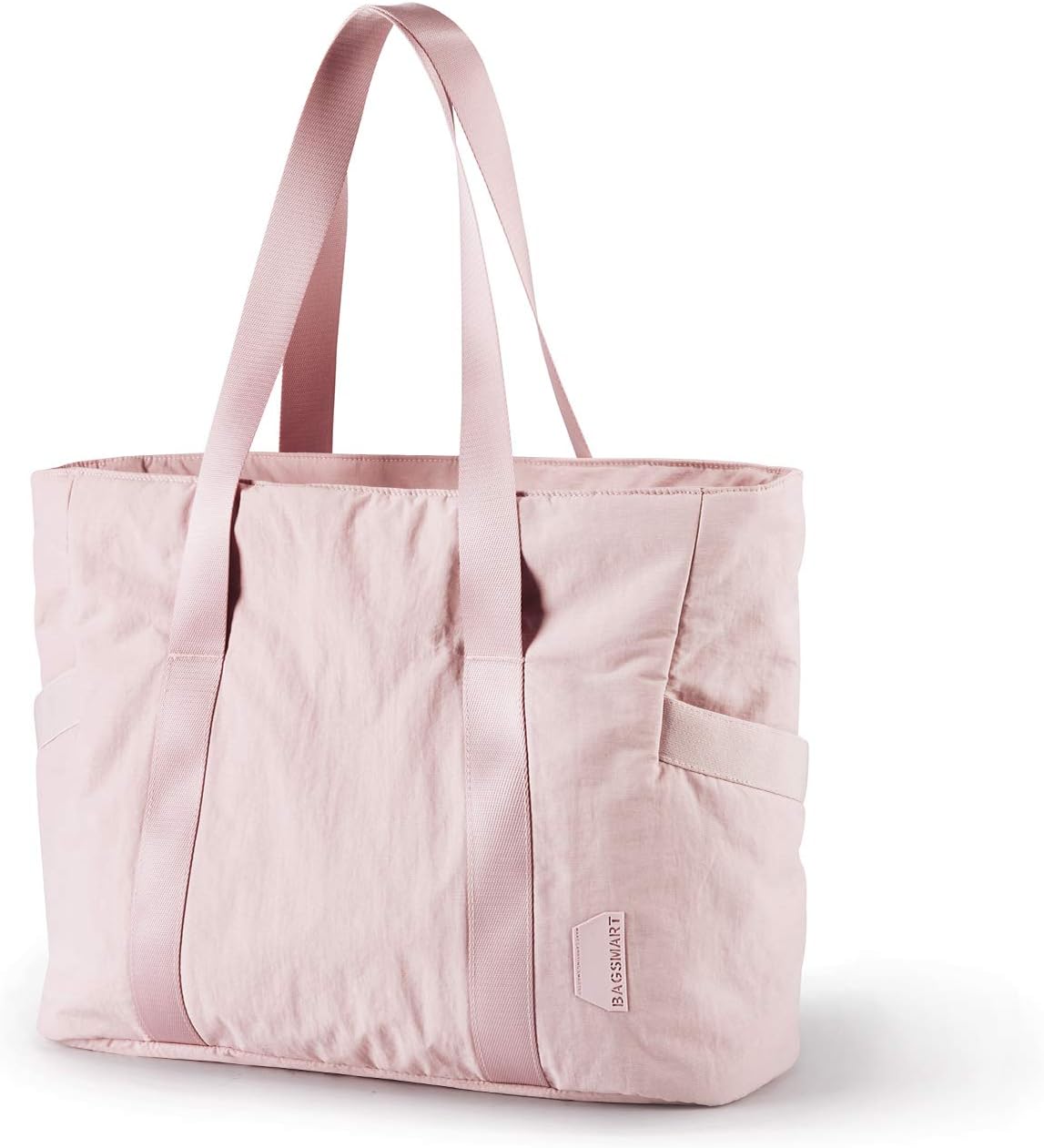 Detalle de BAGSAMRT Tote Bag for Women with Zipper & Yoga Mat Buckle (Large) – work, travel and gym