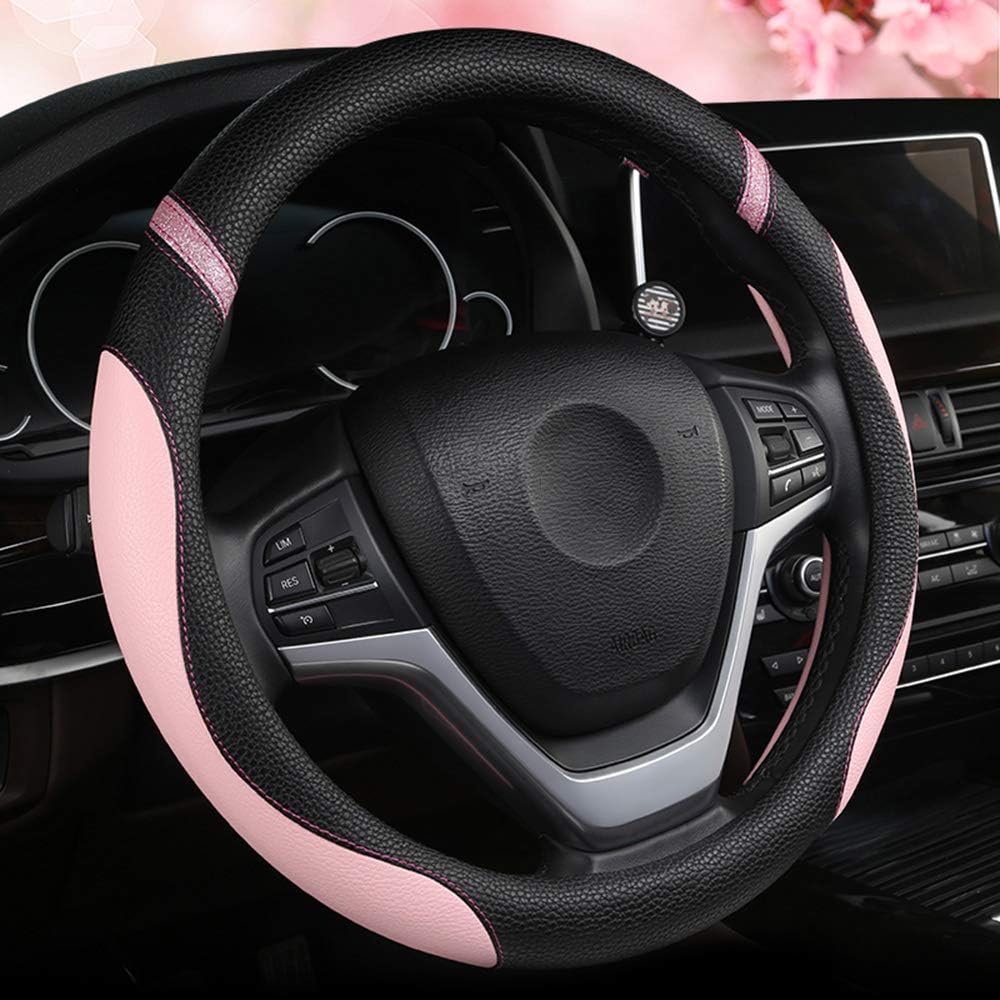 Cxtiy Steering Wheel Cover 15 inch — pink