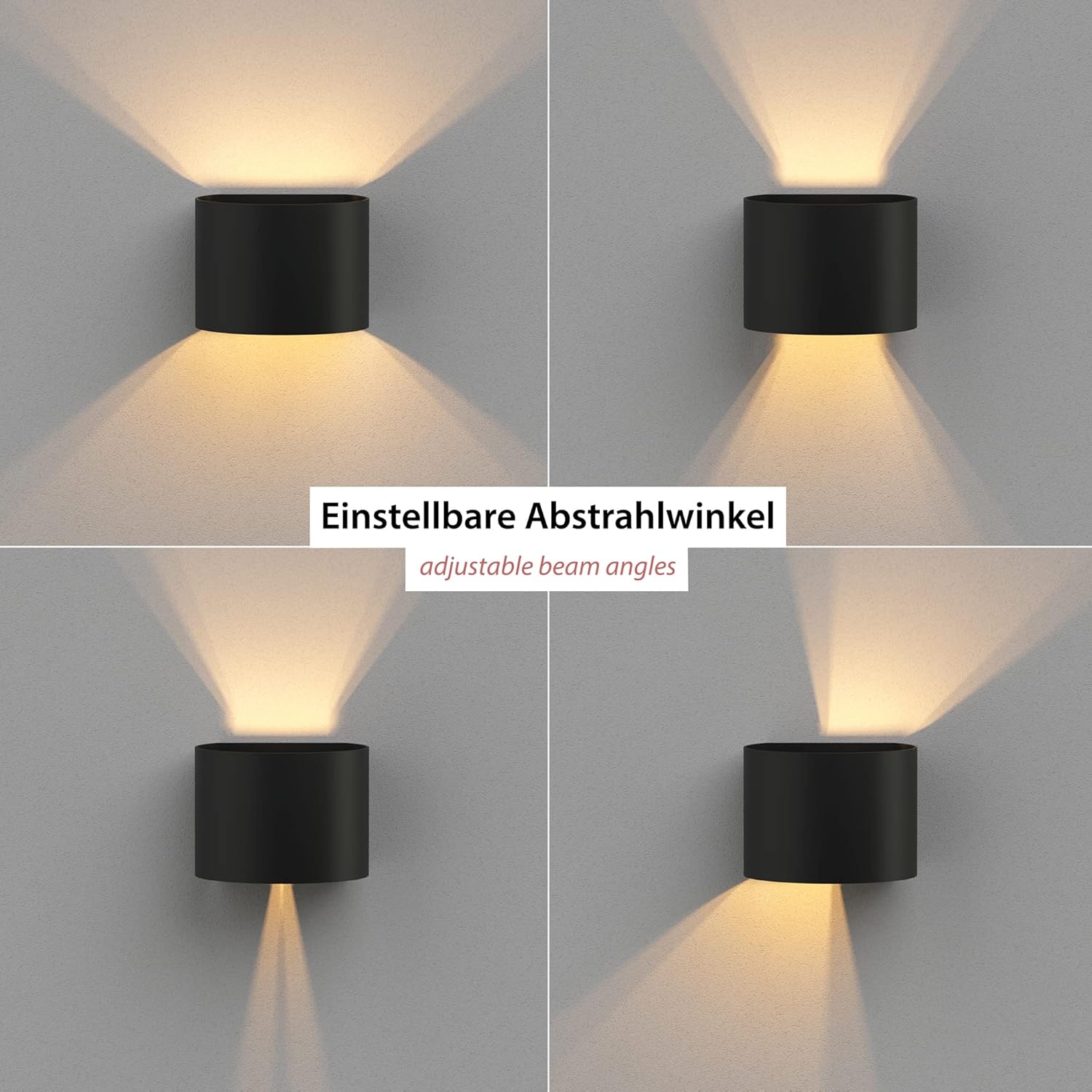 Thumbnail 4 de RUNEL: 2 lampade da parete per esterni con up/downlight, IP65, G9 max 10W – nero opaco