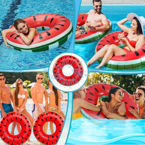 Thumbnail 6 de Anillos de natación para adultos Ruutcasy, anillo inflable de 75 cm con temática de sandía