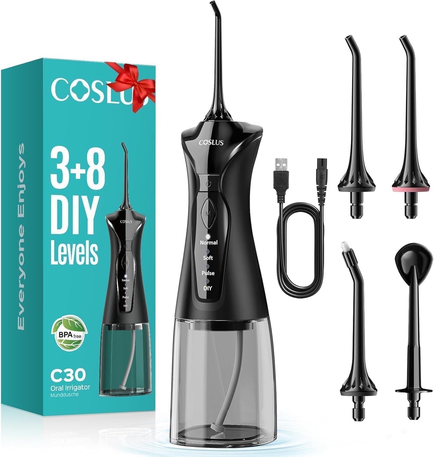 Detalle de COSLUS C30 cordless water flosser 300ml ๐ฐ