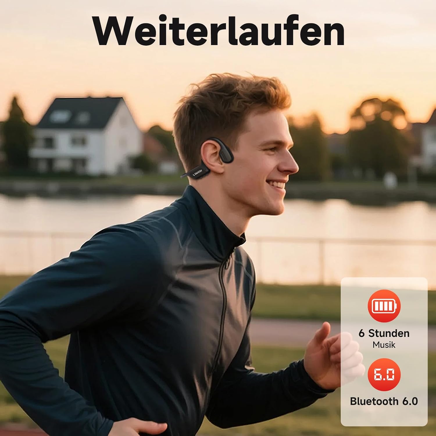 Detalle de MANKIW T20 Knochenschall Kopfhörer 8 Stunden