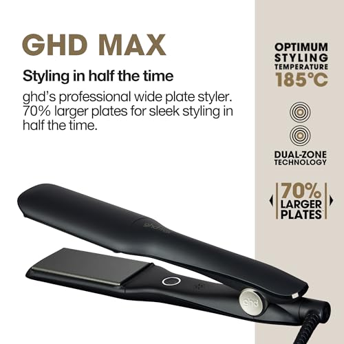 Detalle de ghd Max Wide Plate Hair Straightener & Styler: Fast, High-Gloss Finish for Thick Hair