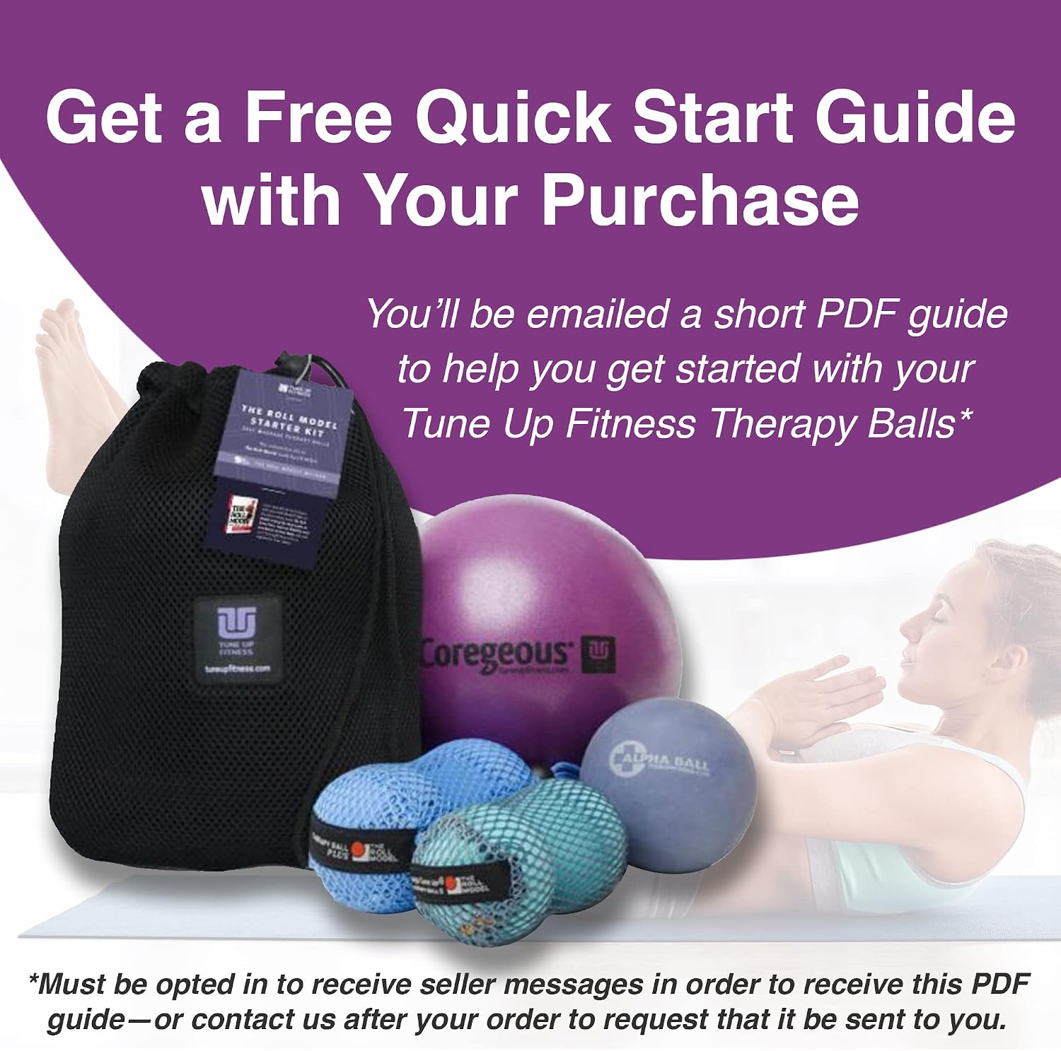 Detalle de Yoga Tune Up Jill Miller's Therapy Balls Deep Purple 筋膜ケア用マッサージボール、ラバー製・ポータブル