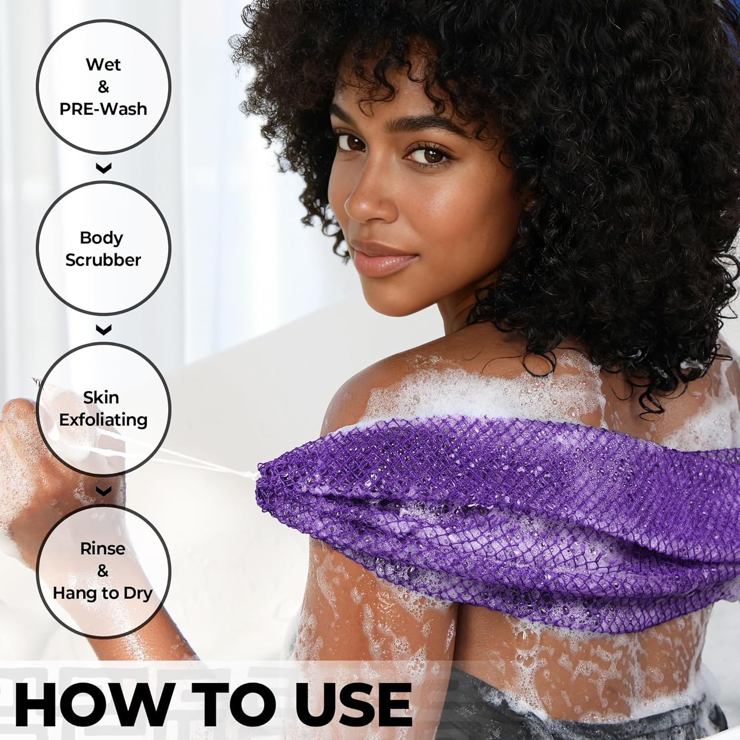 Thumbnail 4 de African Net Sponge Authentic 2-Pack exfoliating loofah