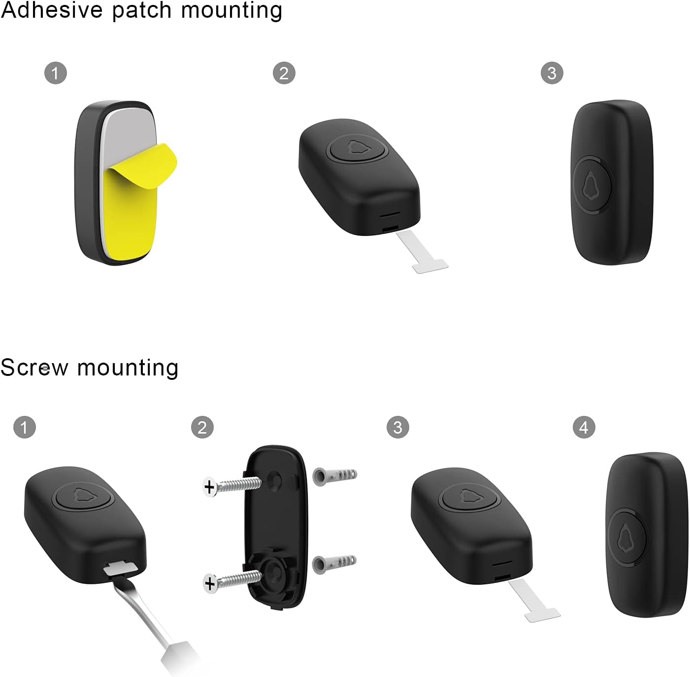 Detalle de SECRUI Wireless Doorbell: 300 m Range, 58 Chimes, Waterproof and Easy to Install