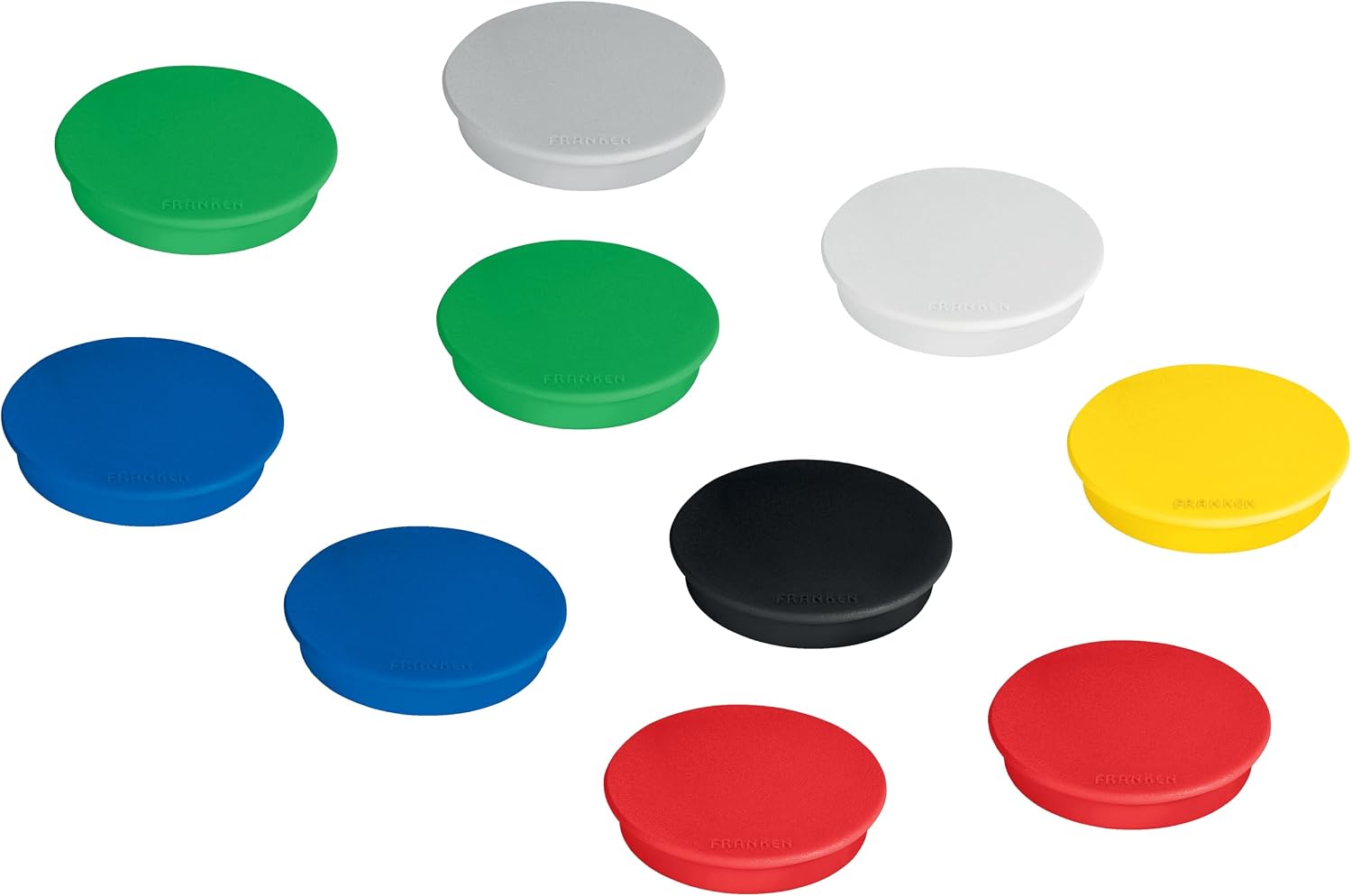 Detalle 1 de FRANKEN okrągłe magnesy 32 mm, czarne, siła przyczepności 800 g, 10 szt.