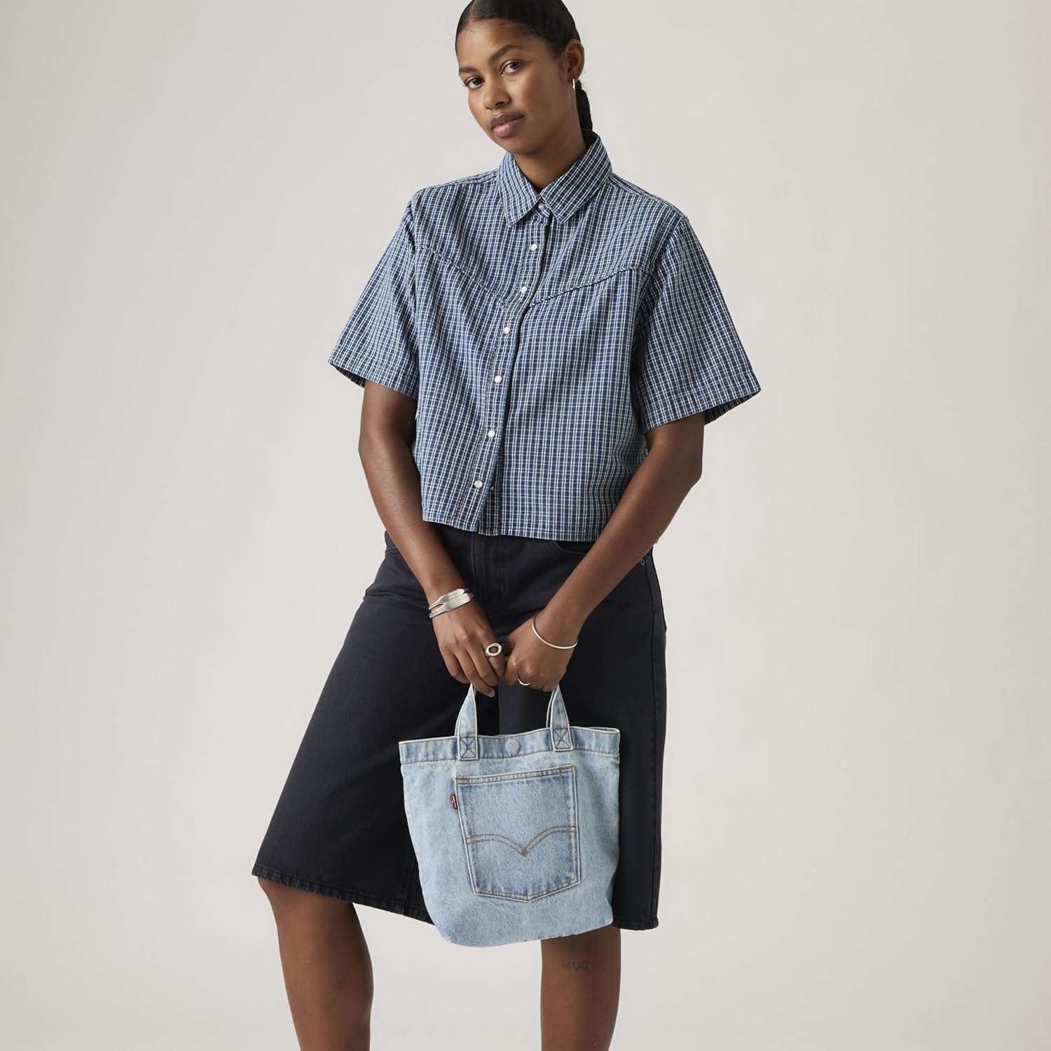 Thumbnail 1 de Levi’s Mini Back Pocket Tote pour femme Ocean Indigo Wash 12 L, mini sac fourre-tout du quotidien