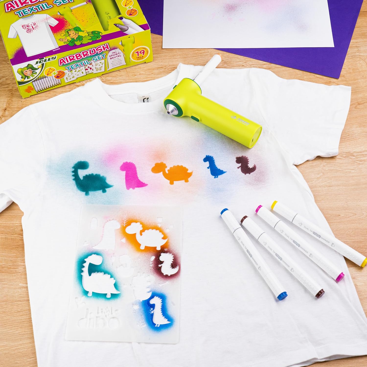 Thumbnail 5 de JOLLY Marcador textil 12 colores, punta gruesa y fina 🎨