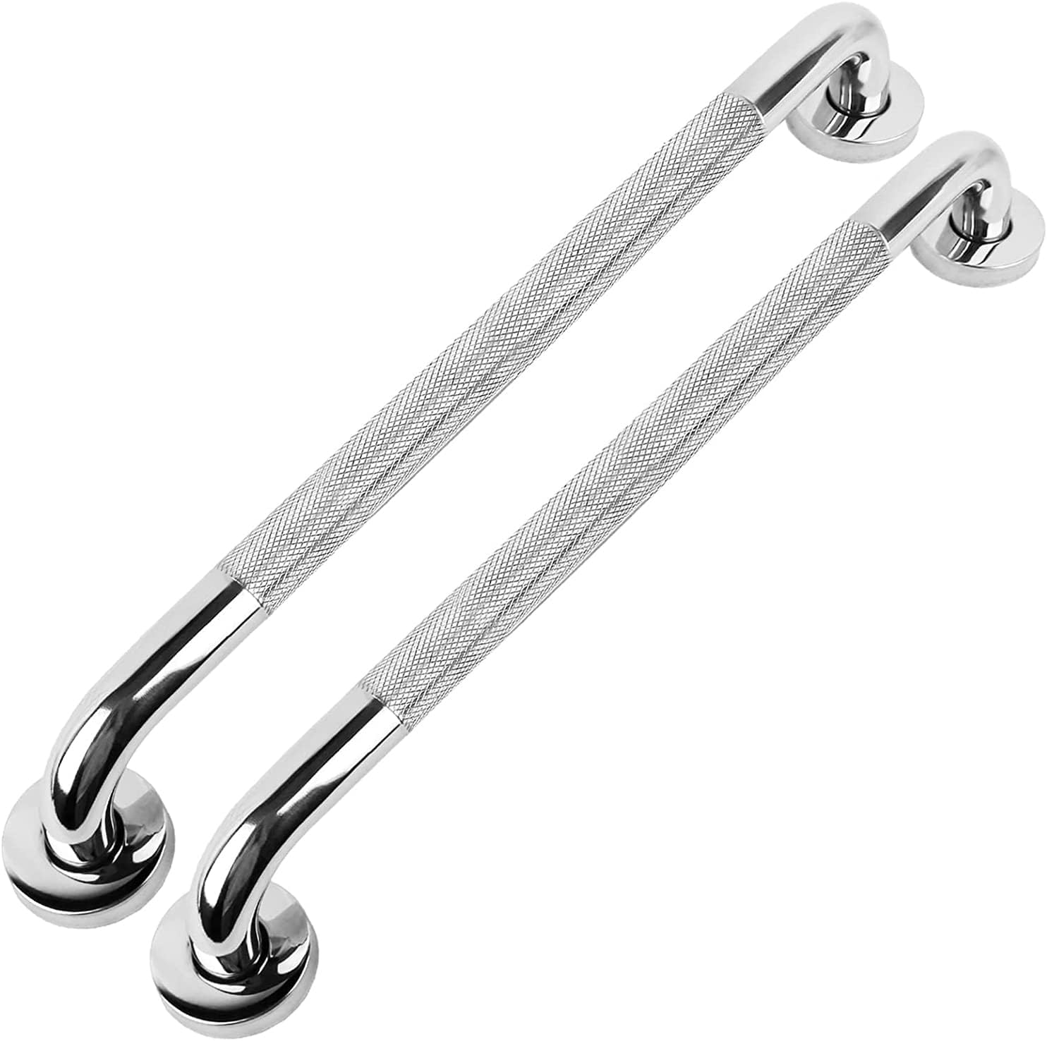 Detalle de Miluoou 304FS 24-Inch Shower Grab Bars, 2-Pack, Chrome SUS 304 Steel