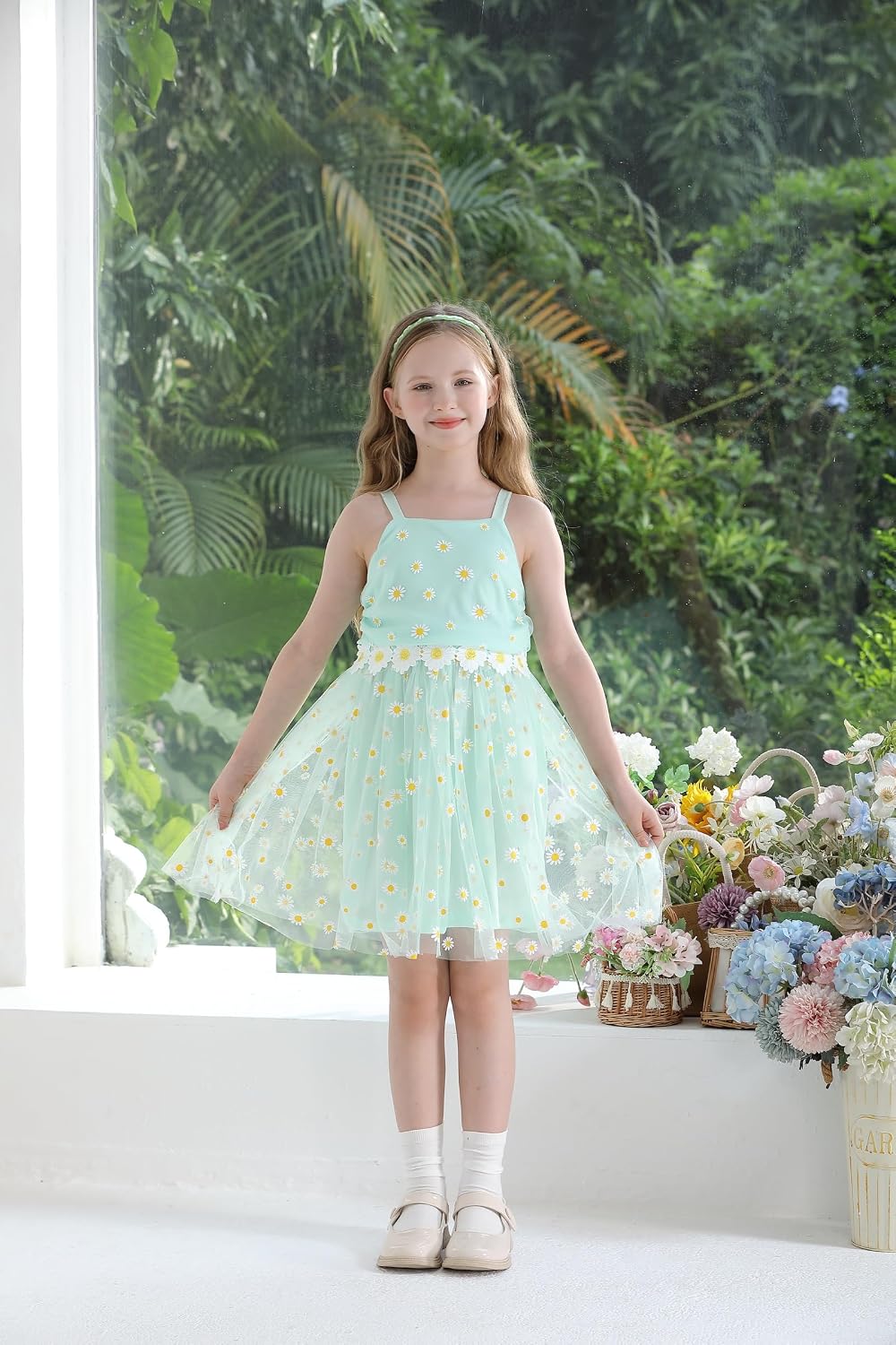 Detalle de Girls' Tulle Dress and Cardigan Set