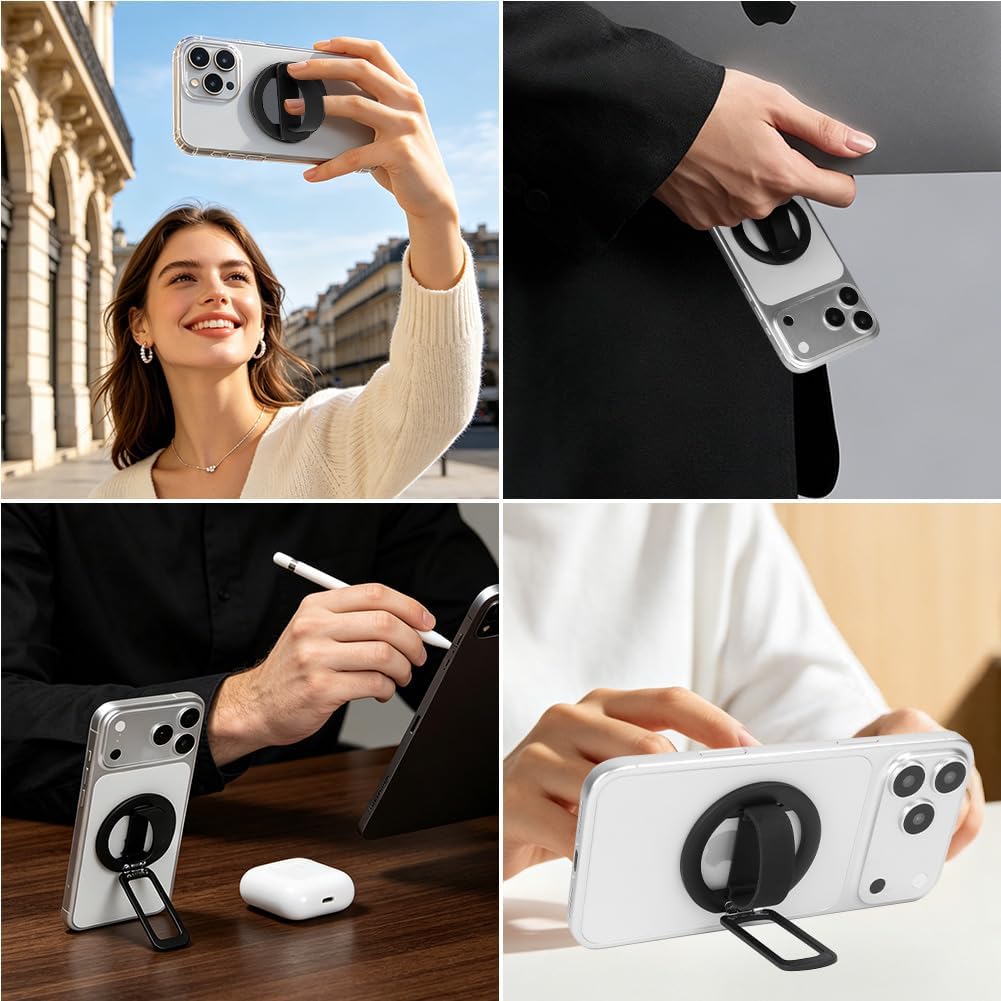 Thumbnail 6 de OFFCUP 6365712 Magnetic Ring Holder for MagSafe, Slim Black Grip and Stand