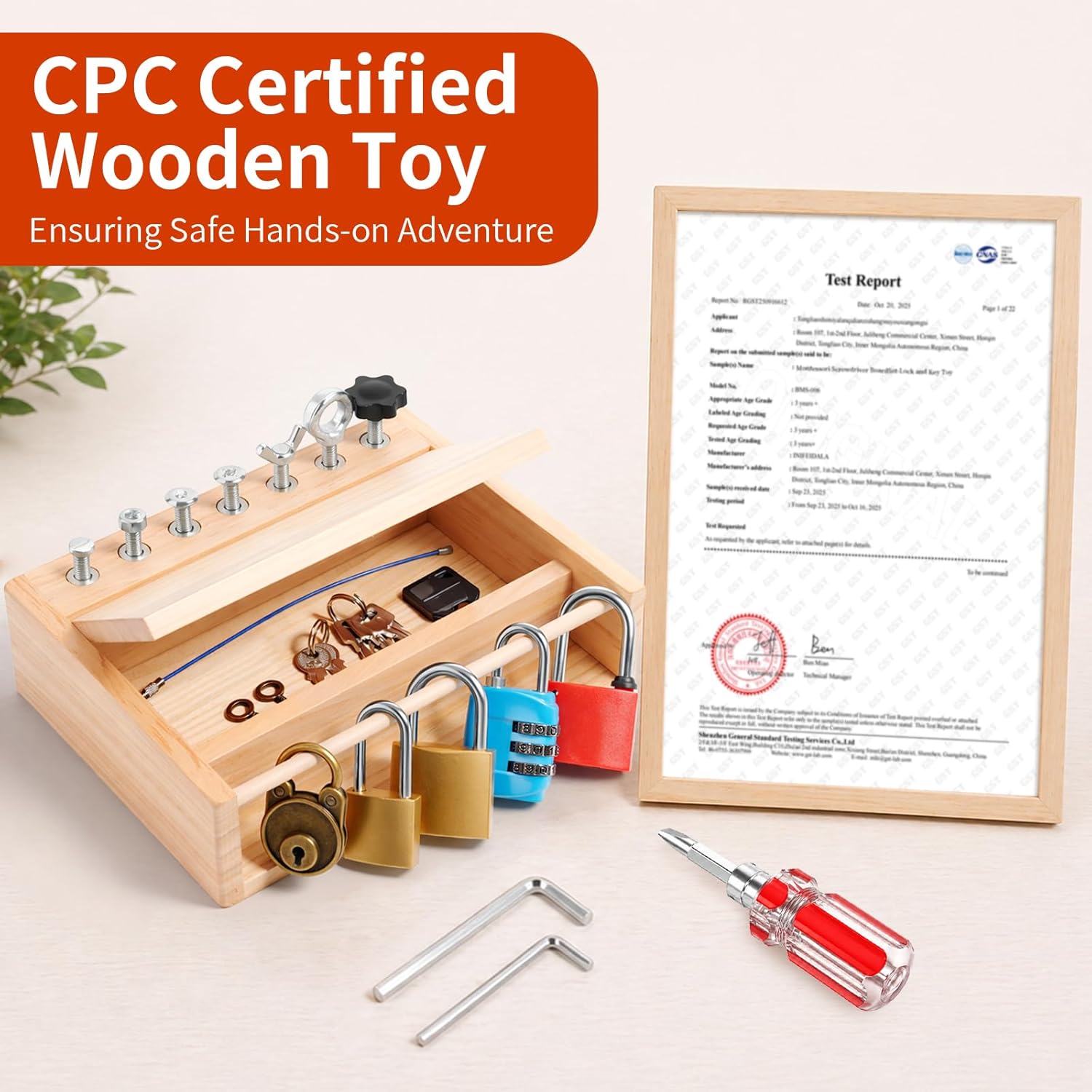 Thumbnail 6 de INIFEIDALA Montessori Screwdriver Board Set: Lock & Key Toy for Busy Hands