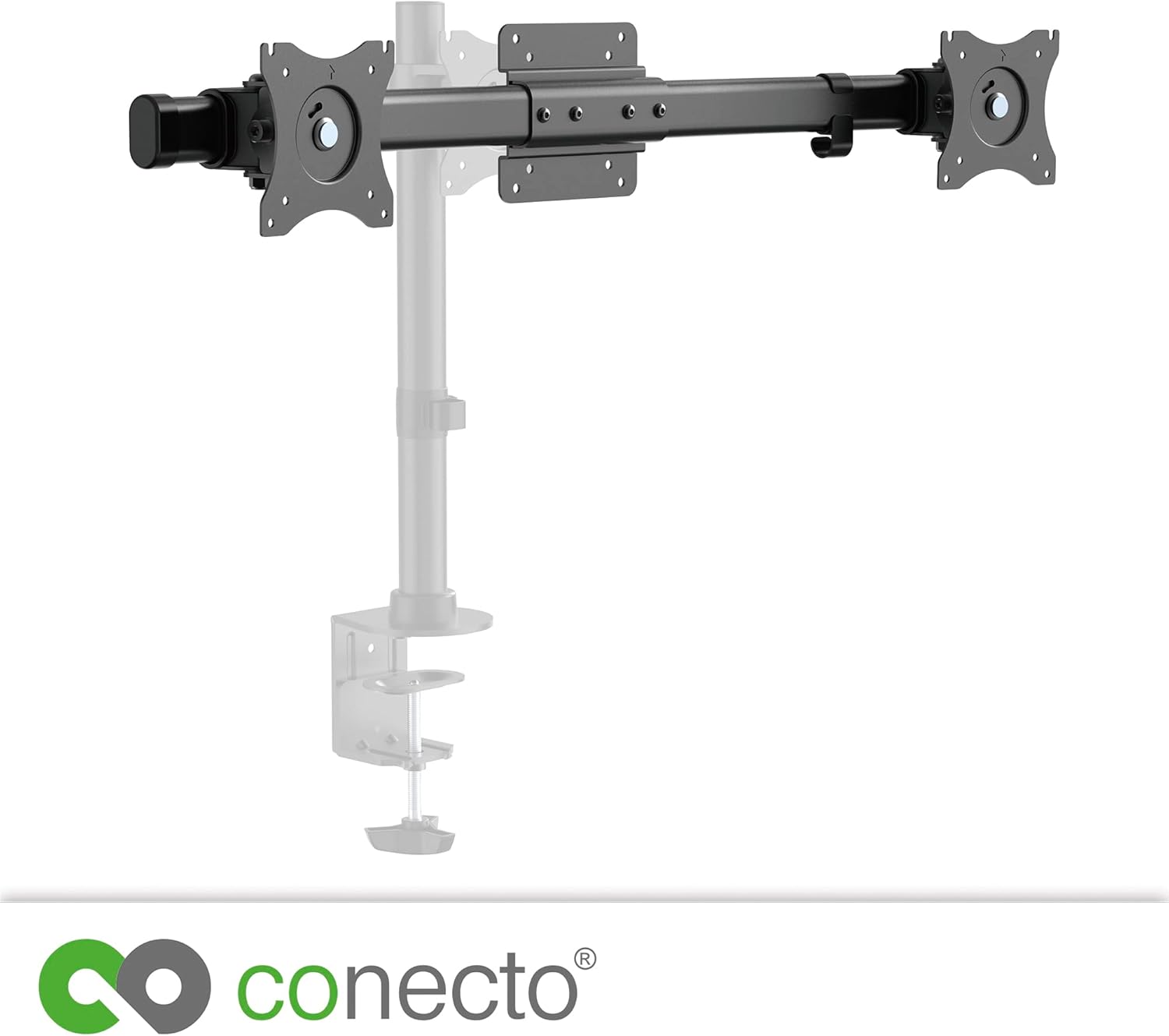 Thumbnail 6 de conecto Adaptateur double écran pour 2 moniteurs mural (VESA 75x75/100x100) inclinable et pivotant, charge max 10 kg