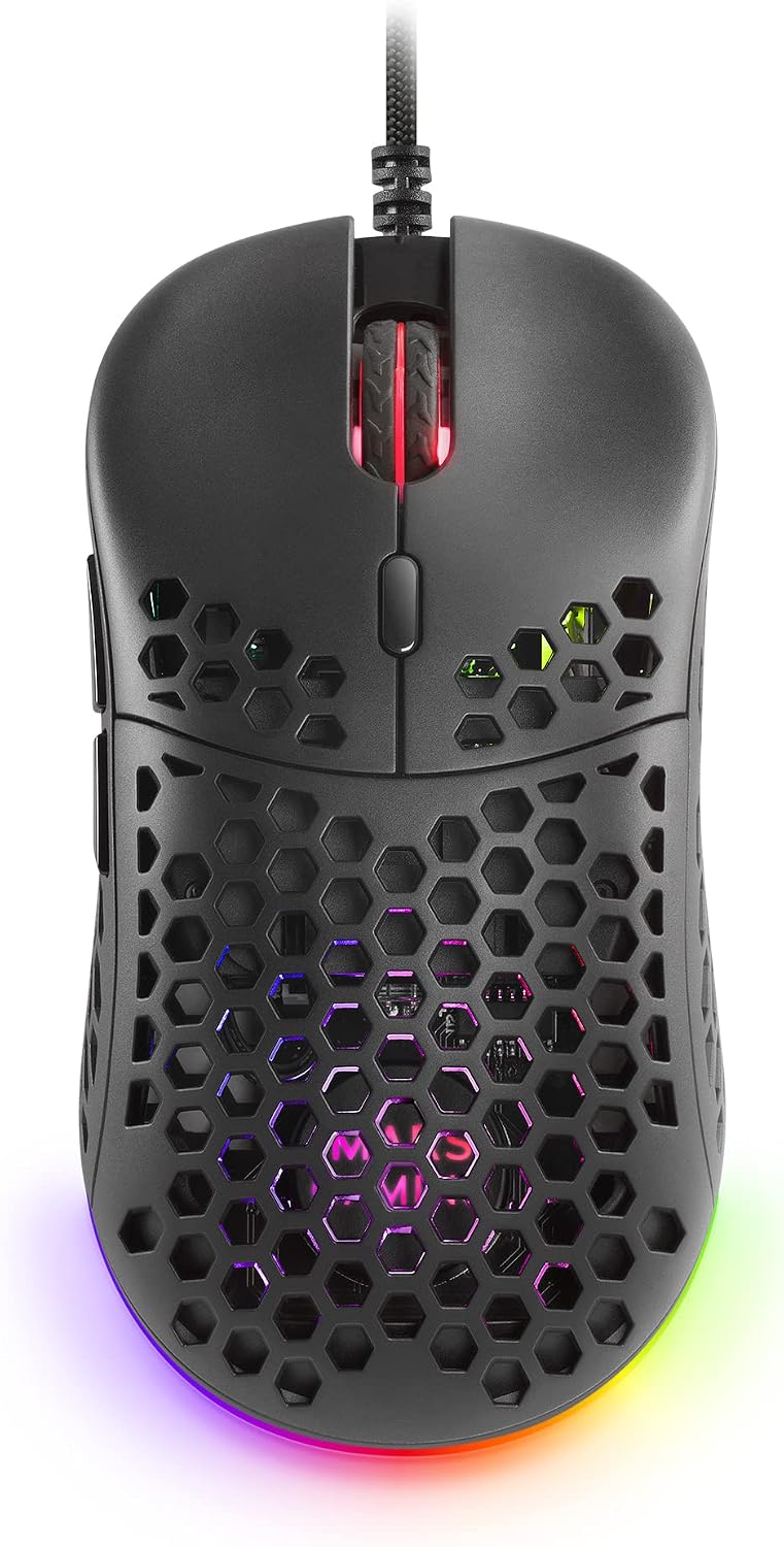 Thumbnail 6 de Mars Gaming MMGLOW spelmus med RGB Chroma-Glow, 12800 DPI och spegelfinish