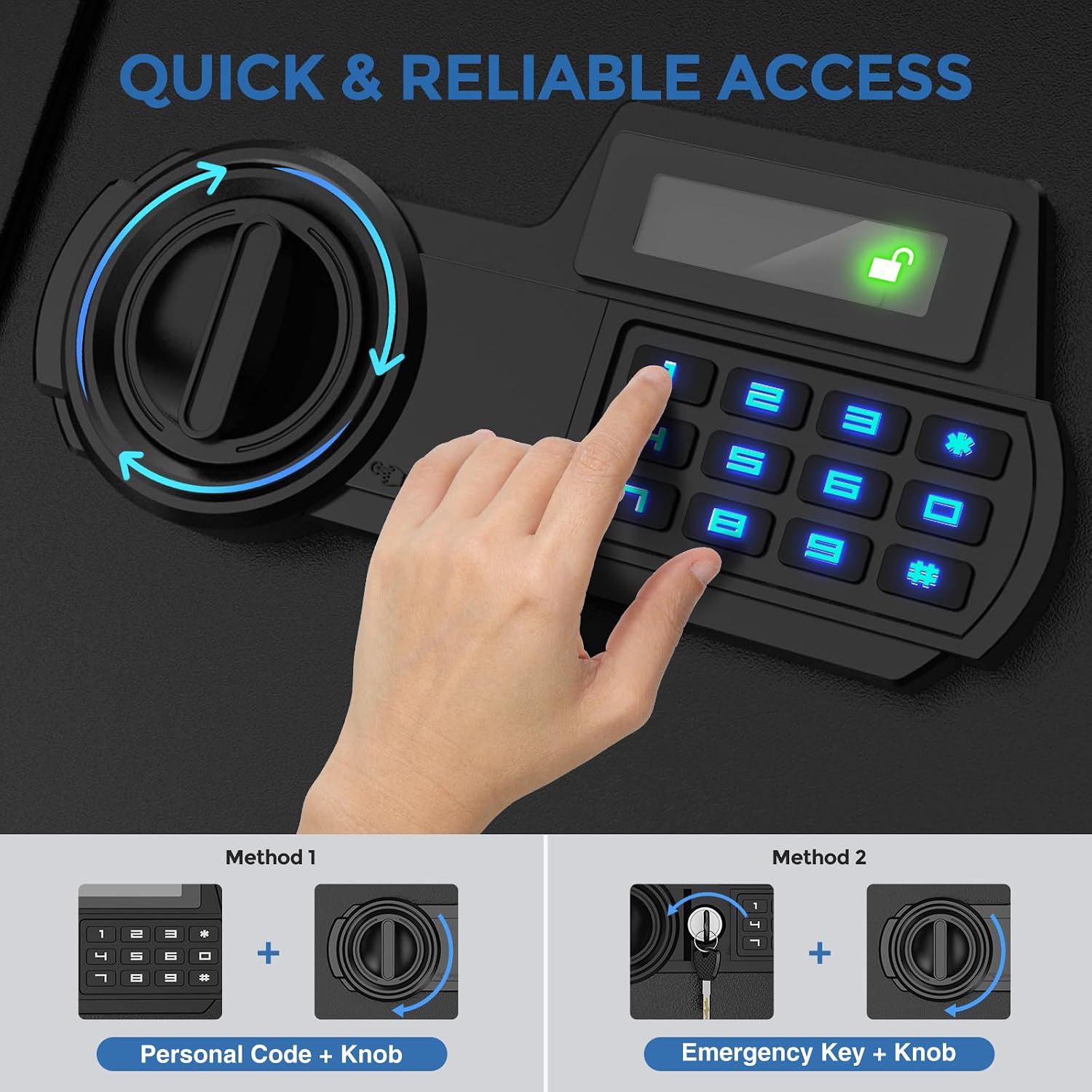 Detalle 2 de WASJOYE cassaforte biometrica 43L