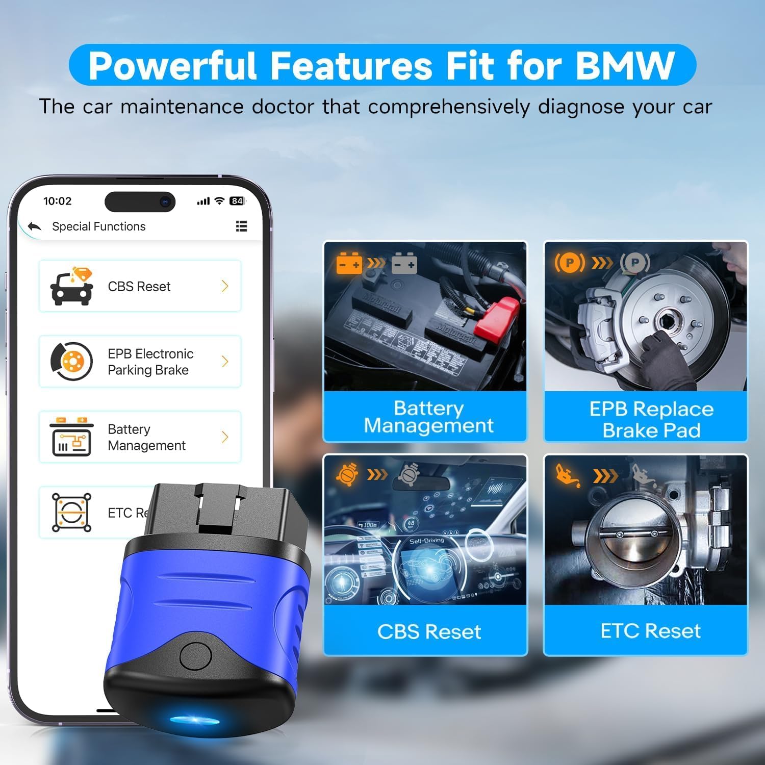 Detalle de AUTOPHIX 3910 Bluetooth OBD2 Diagnosegerät für BMW