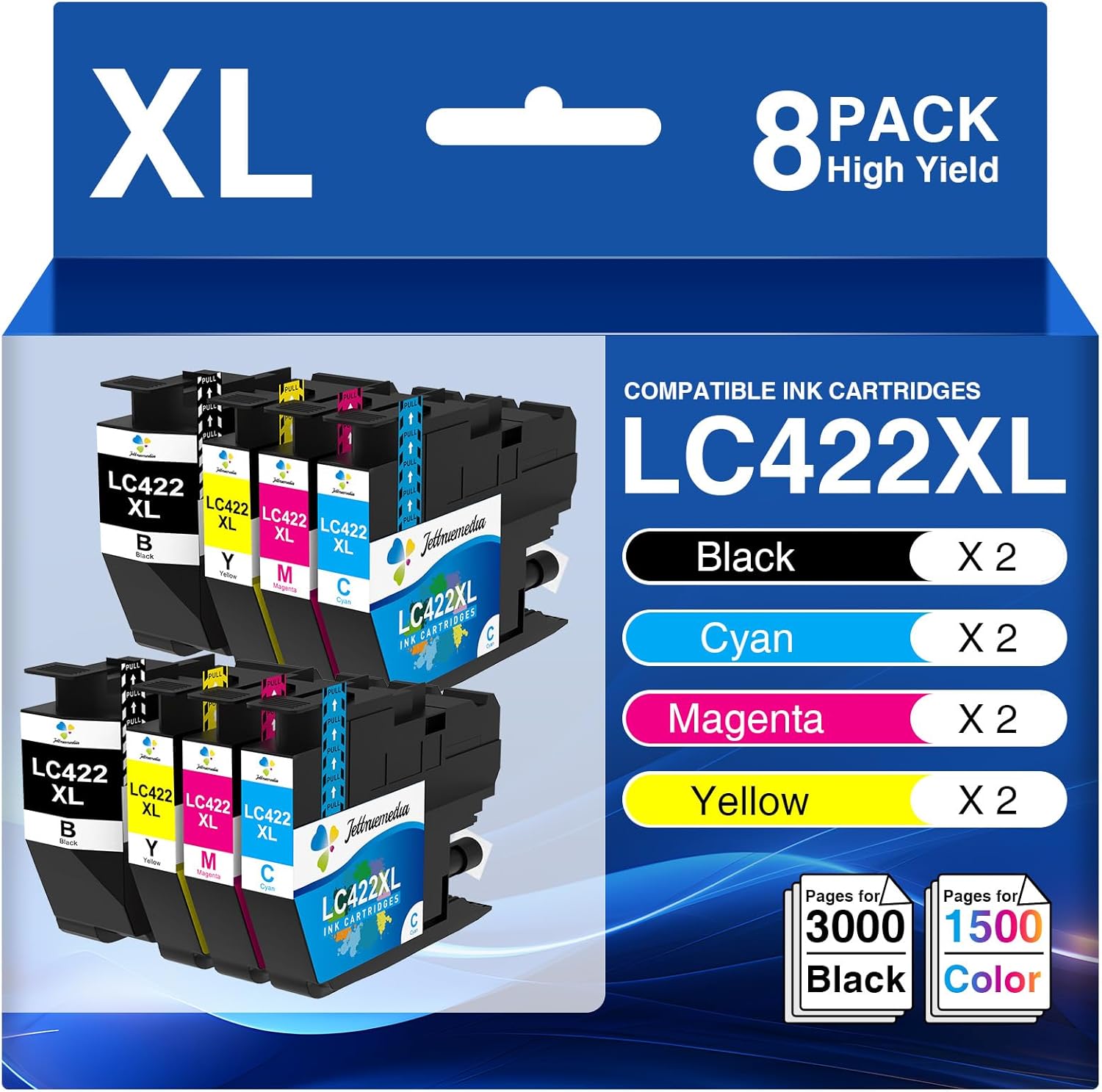Thumbnail 6 de LC3219XL kompatible Tintenpatronen für Brother (8er-Pack) – passend für MFC-J5330dw & mehr