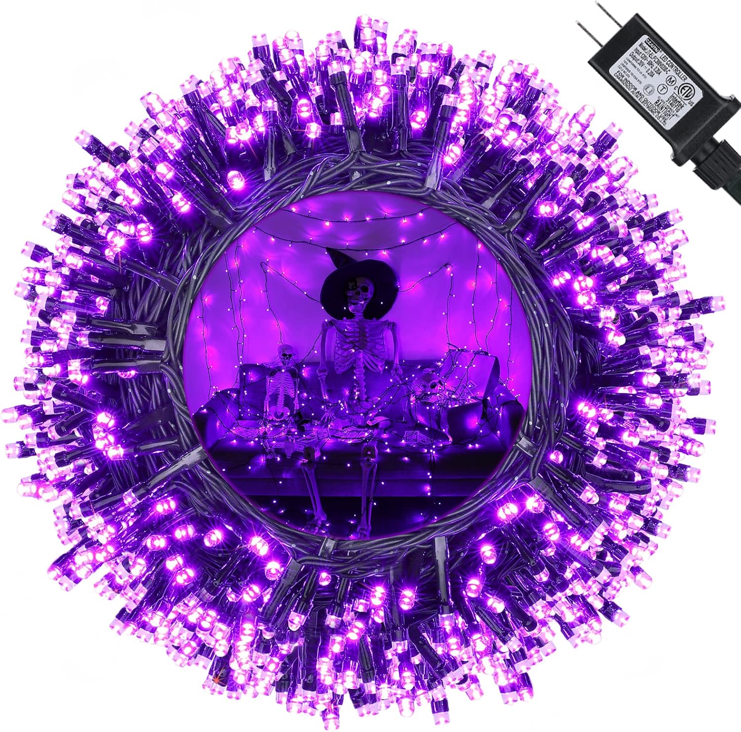 Detalle de Purple Halloween String Lights, 114 ft