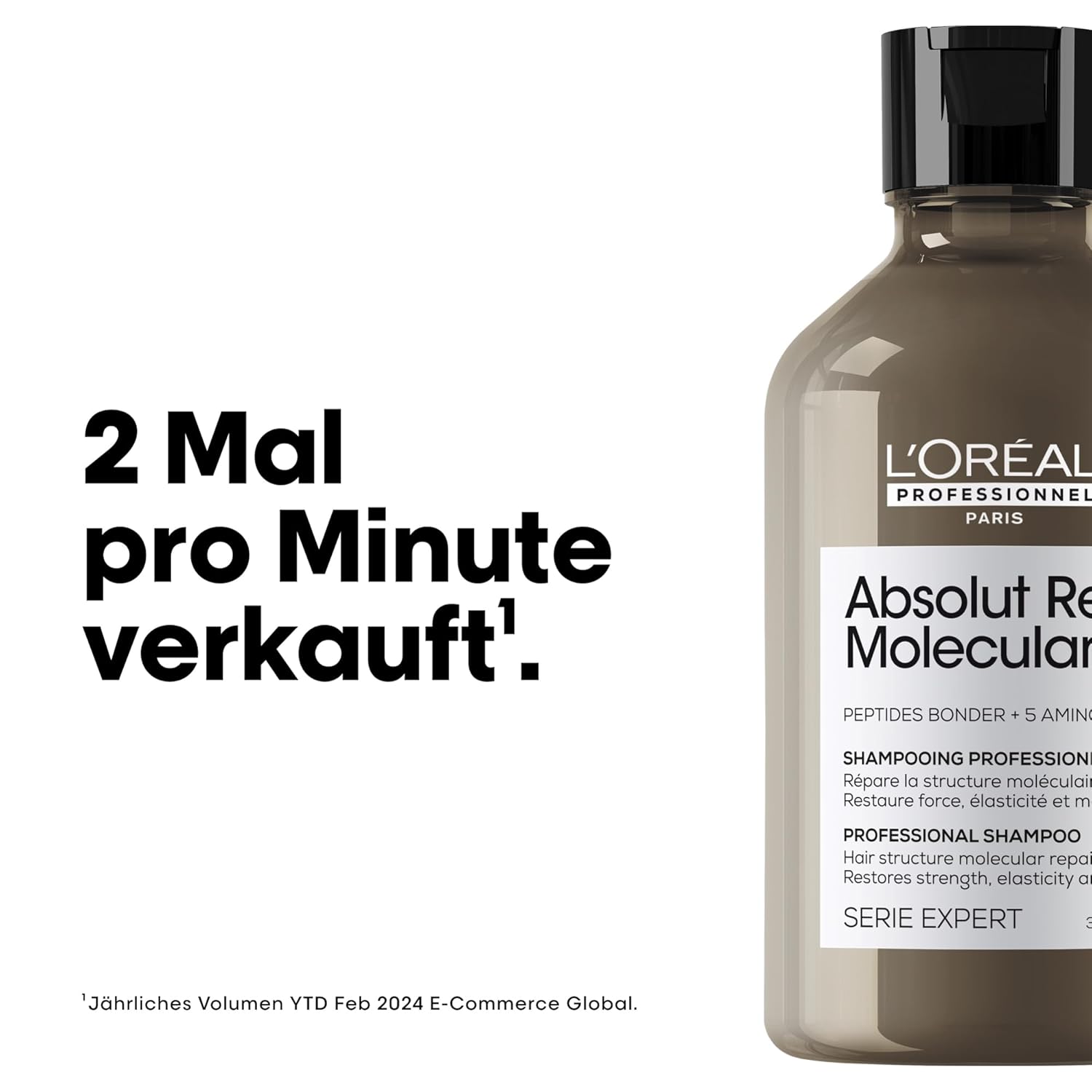 Thumbnail 5 de L’Oréal Professionnel Absolut Repair Molecular Shampoo für strukturgeschädigtes Haar (ohne Sulfate)