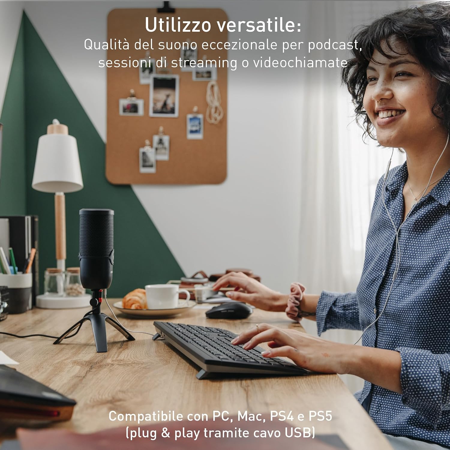Thumbnail 1 de CHERRY UM 3.0 Microfono USB Cardioide Nero