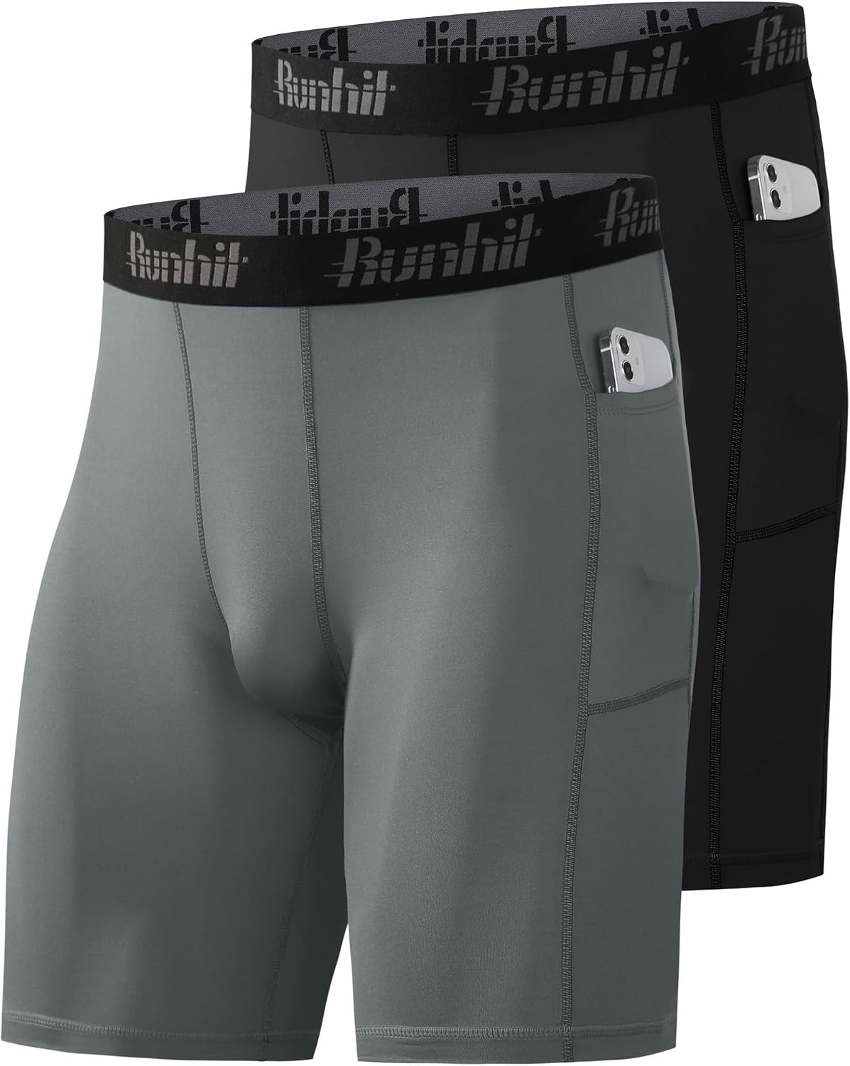 Thumbnail 6 de Runhit Herren Kompressionsshorts 1 oder 2er Pack