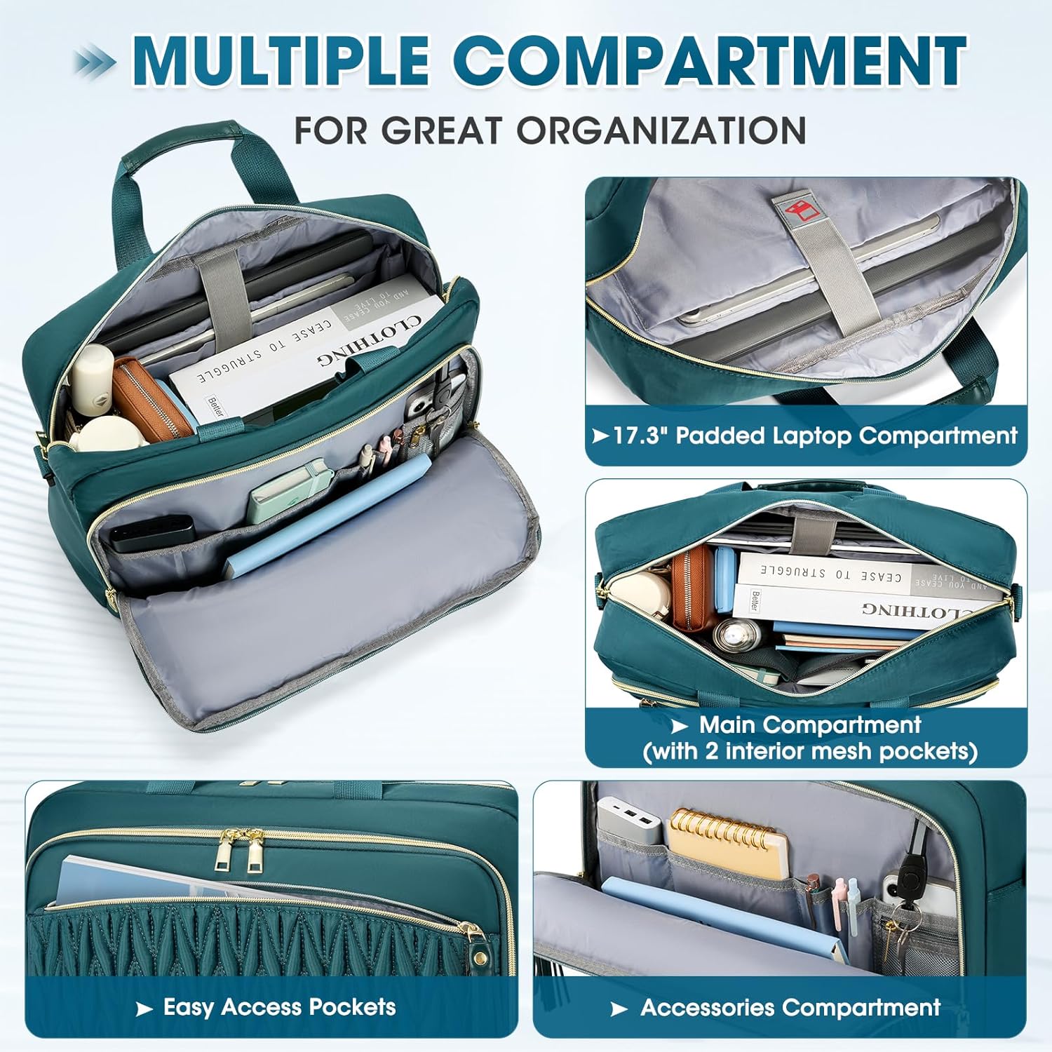 Thumbnail 3 de RAINSMORE Laptoptasche 17,3 Zoll Businessbag
