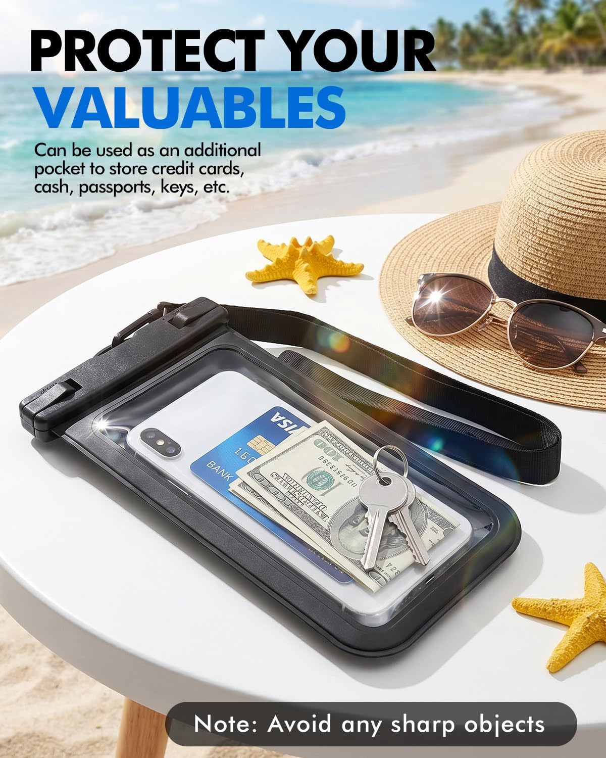 Thumbnail 5 de 2 Pack IPX8 Waterproof Pouch Bag with Adjustable Strap + Phone Case