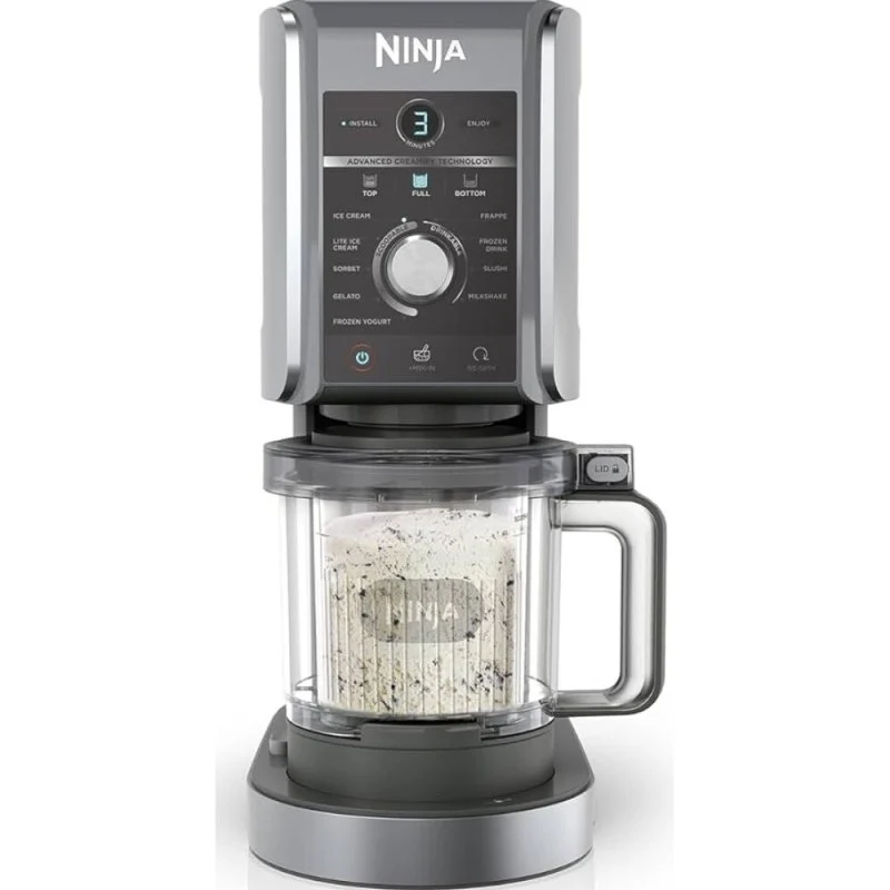 Detalle de Ninja Creami Deluxe NC501EU: heladera multifunción para helados, granizados y bebidas en casa