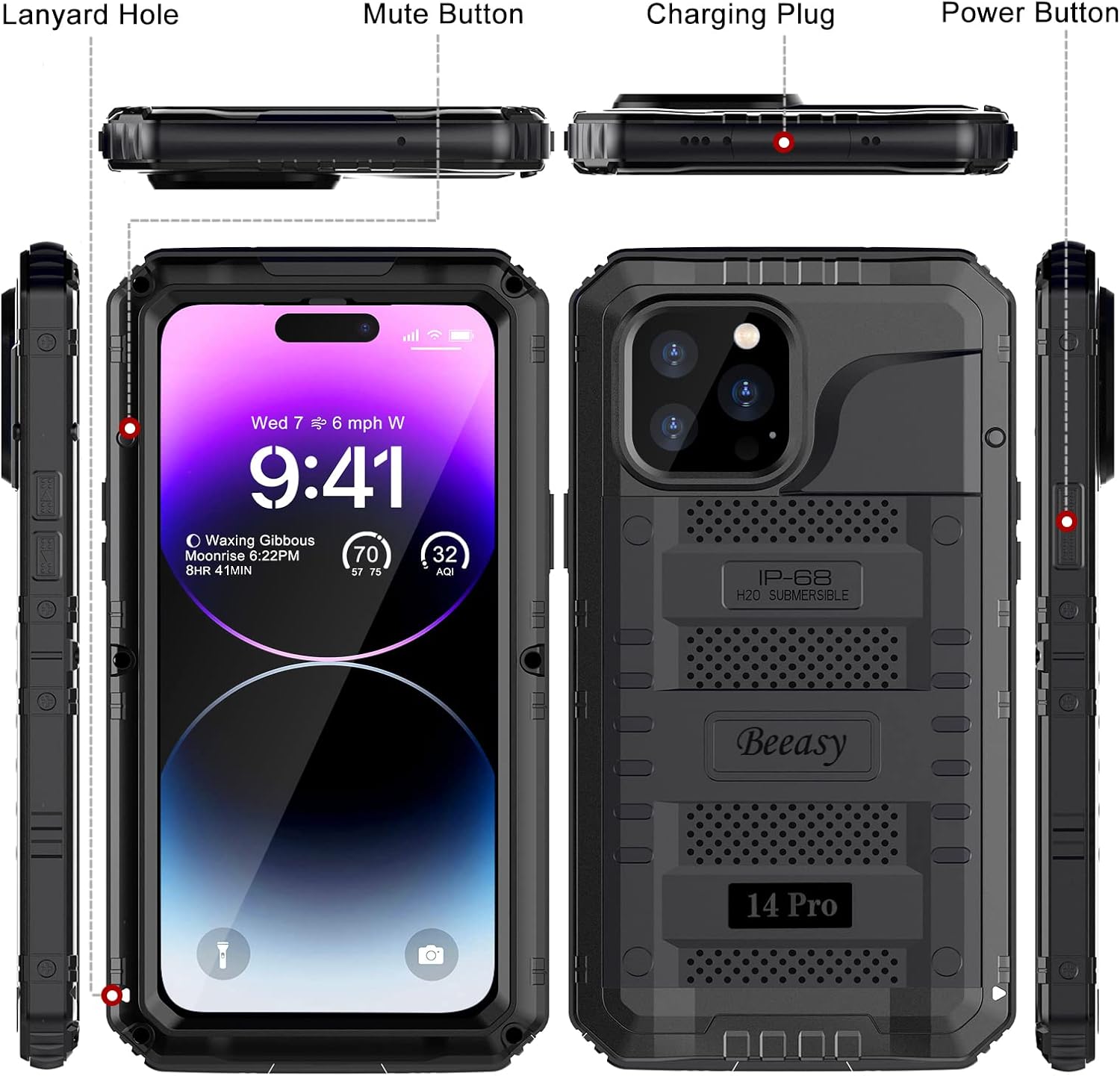 Thumbnail 6 de Beeasy Robust Series: iPhone 14 Pro Max Case with 360° Military Protection