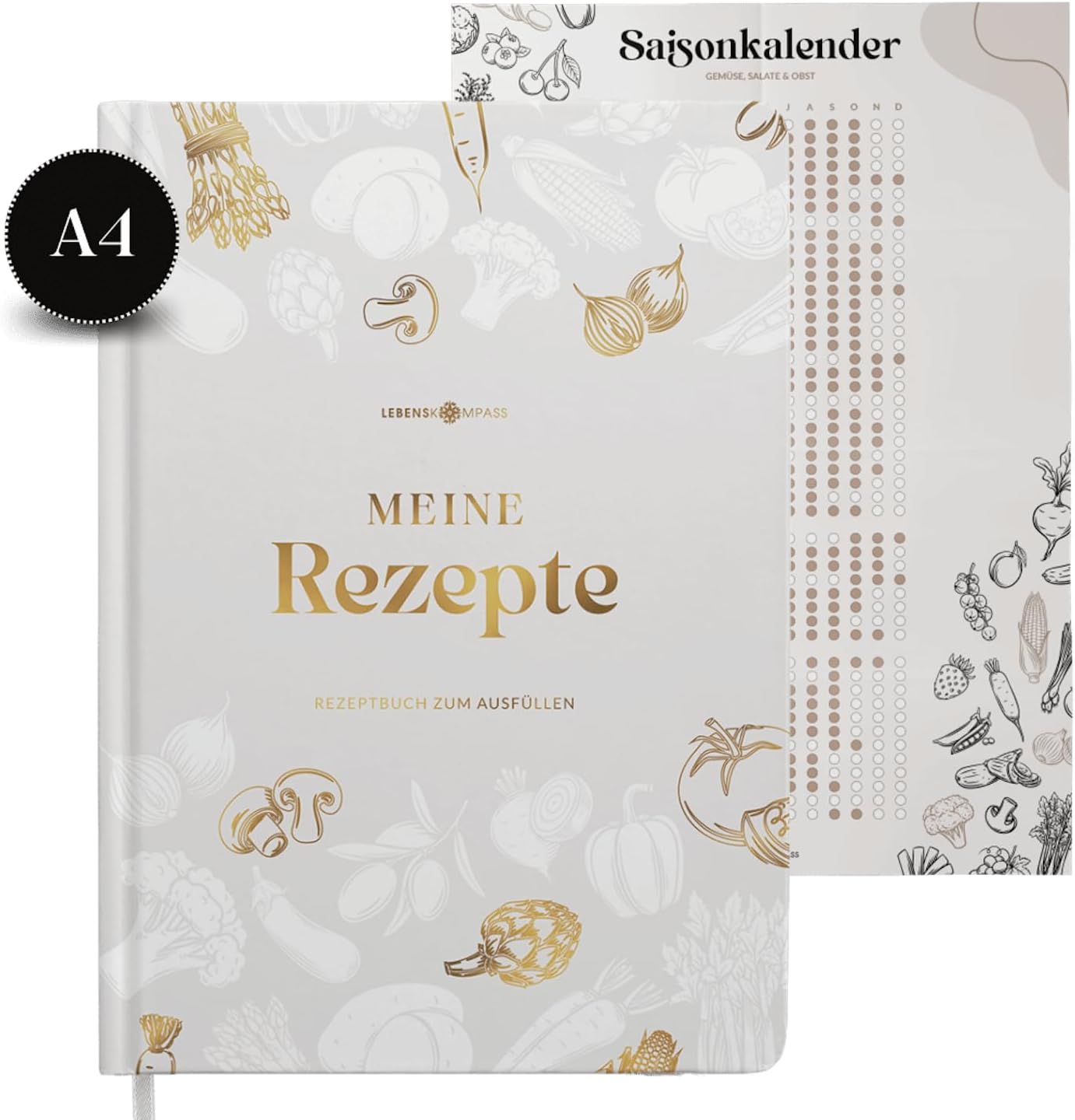 Detalle de Lebenskompass Rezeptbuch A4