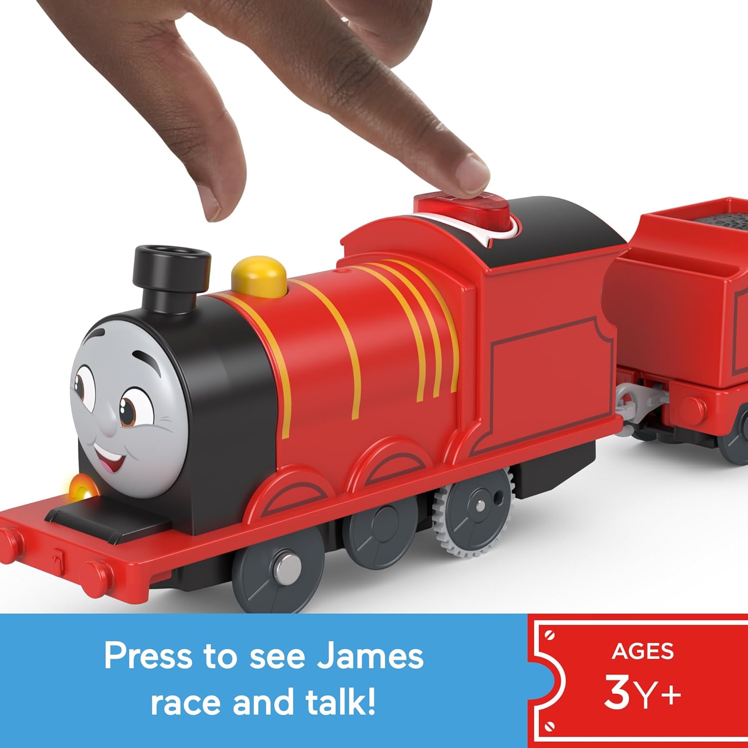 Thumbnail 1 de Thomas & Friends Motorized Talking James Train (HWY30) – UK Version for Preschoolers