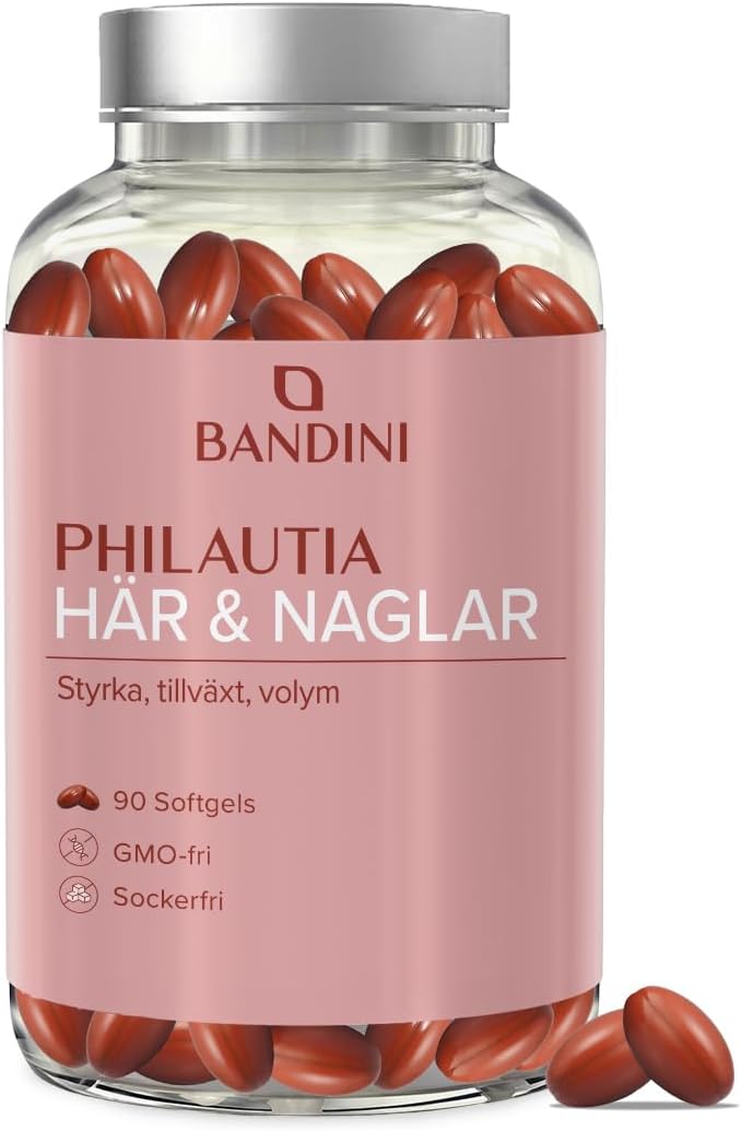 Detalle de BANDINI Hair & Nails, 90 softgelkapslar med omega-3