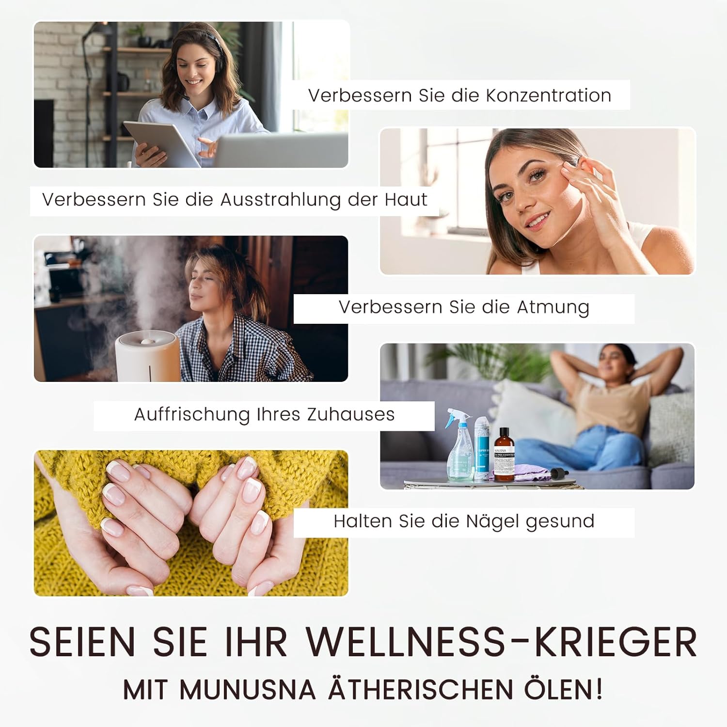 Thumbnail 6 de MUNUSNA Teebaumöl 100ML – reines ätherisches Öl für Haut, Haare und Alltag