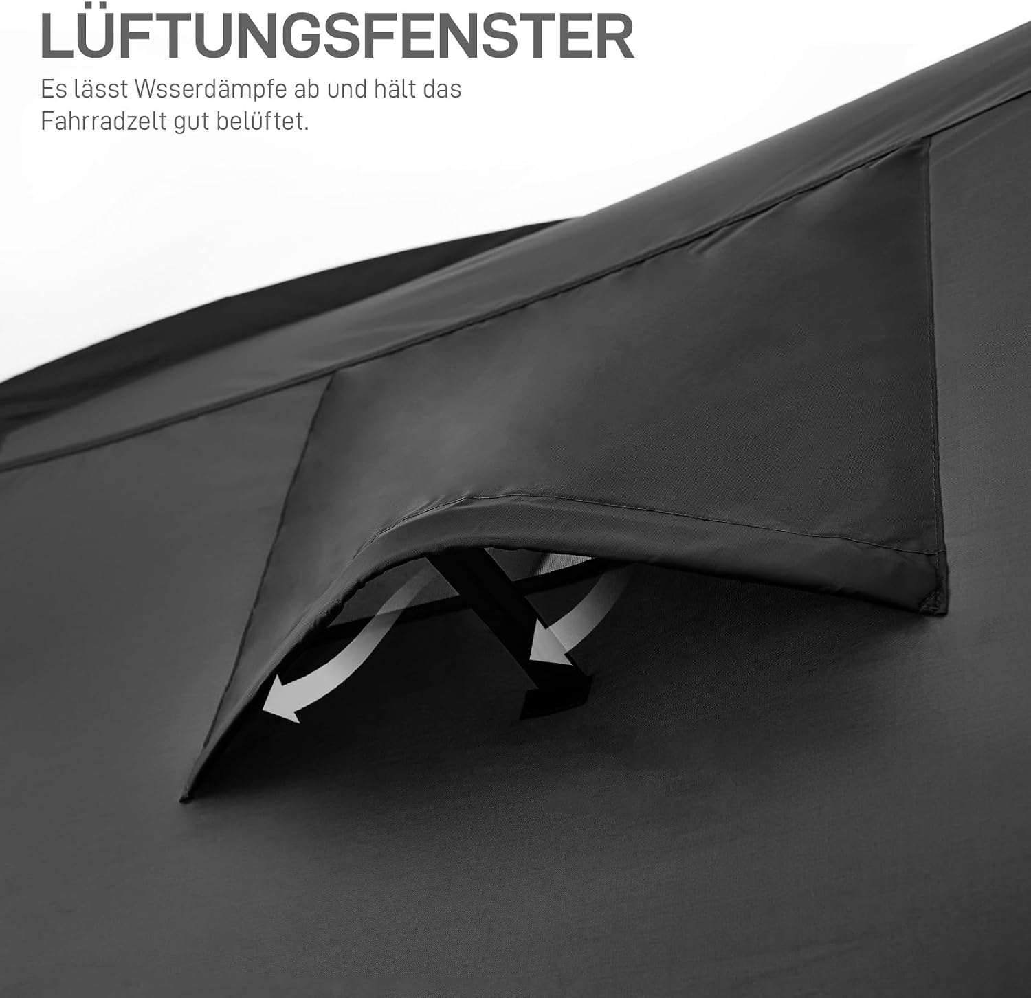 Thumbnail 6 de Ever Advanced Fahrradzelt für 2–3 Fahrräder – kompakte, wetterfeste Fahrradgarage 200×120×165 cm
