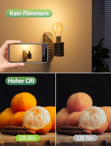 Thumbnail 6 de Lepro E14 LED warmweiß 2,2W P45 470 lm 2700K – 4 Stück