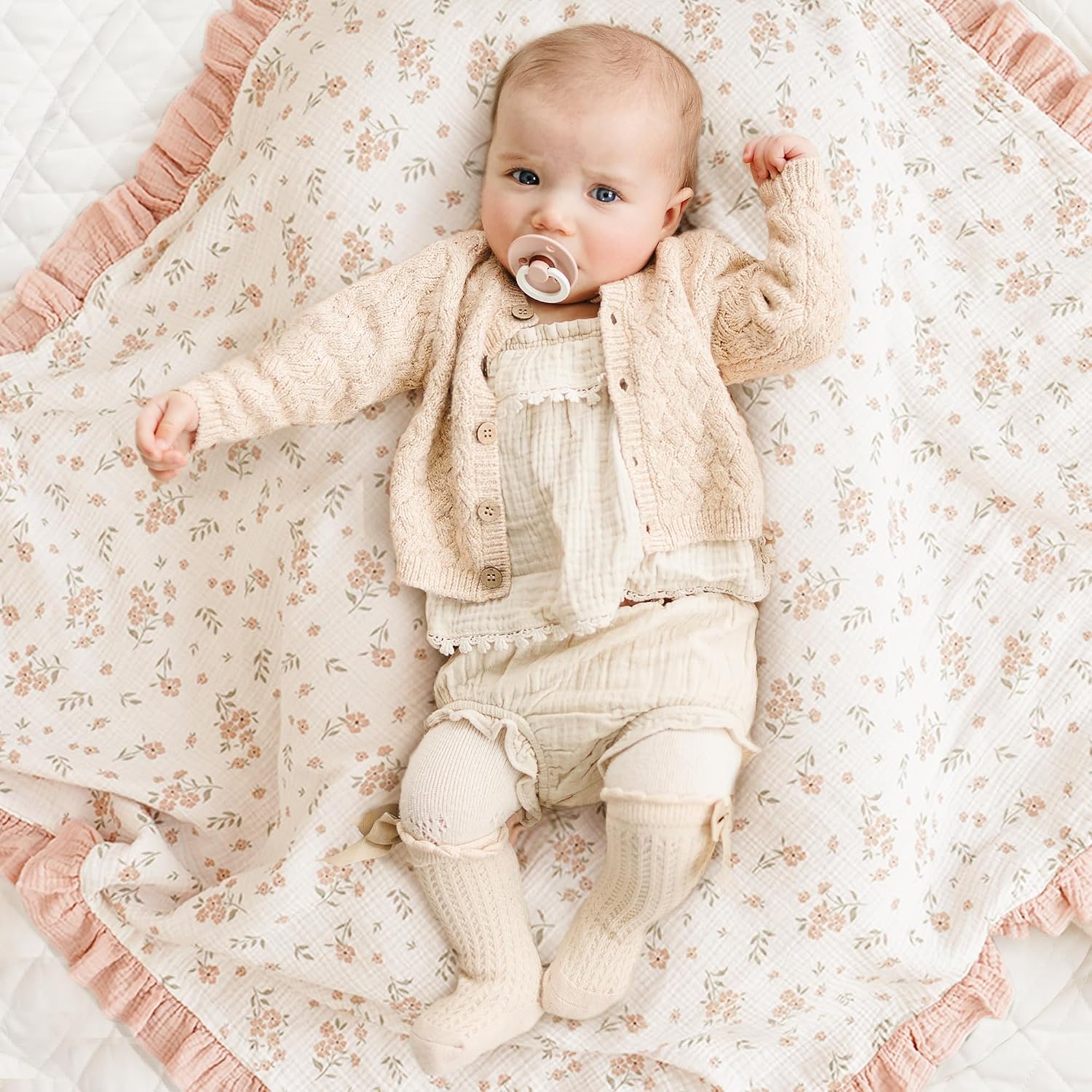 Thumbnail 1 de Konssy Muslin Baby Blanket, 43 x 39 in