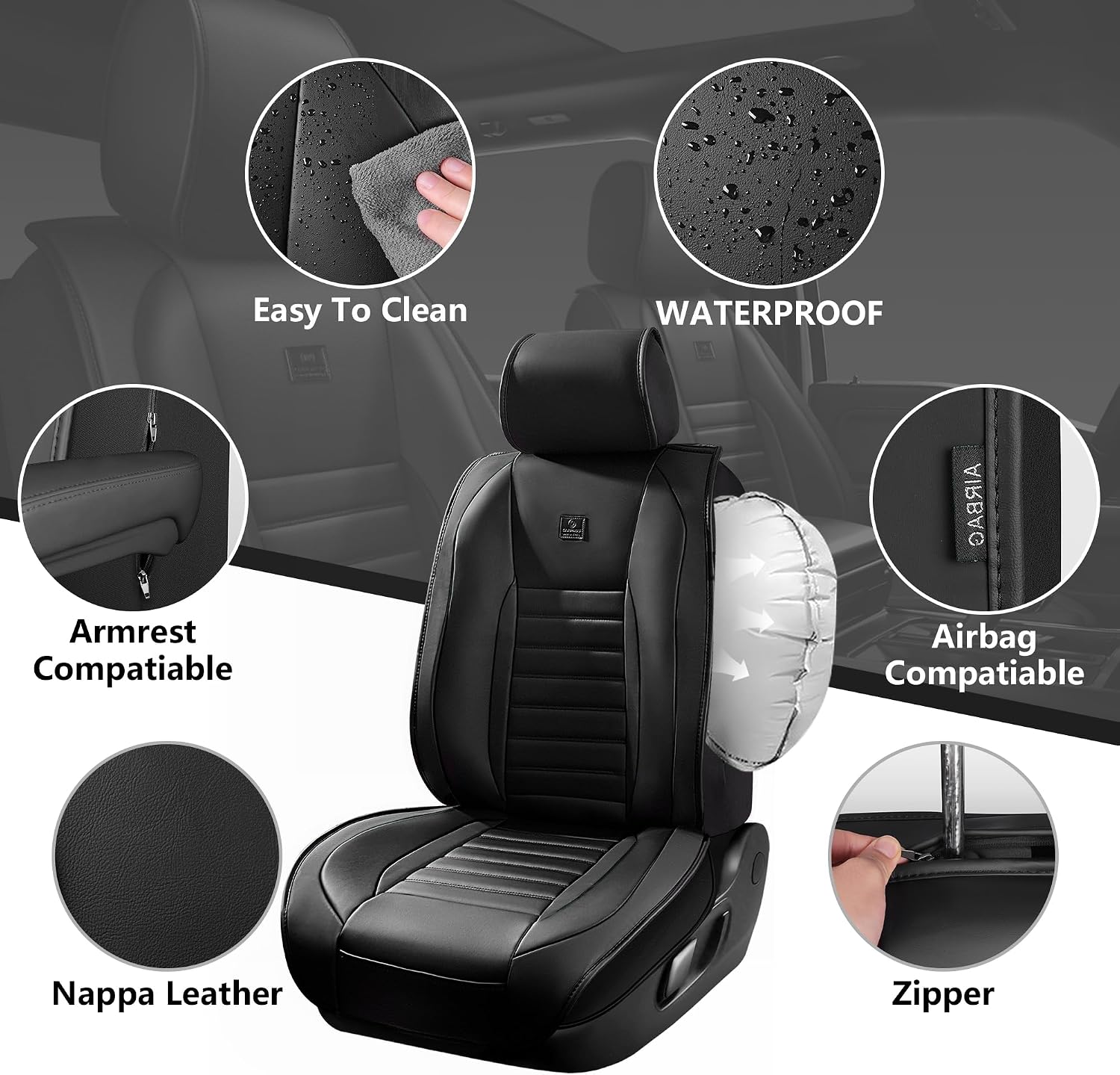 Detalle 2 de CAR PASS Nappa Leather Seat Covers