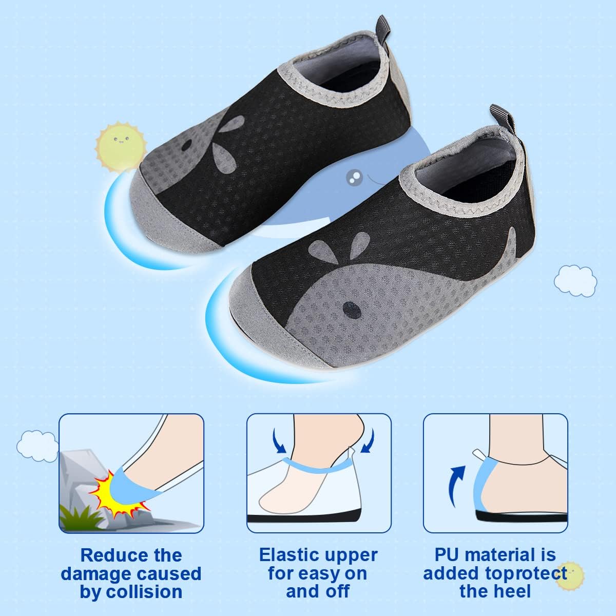 Thumbnail 1 de WateLves Kinder-Badeschuhe/Wasserschuhe in Barfuß-Optik – rutschfest, schnell trocknend für Pool & Strand