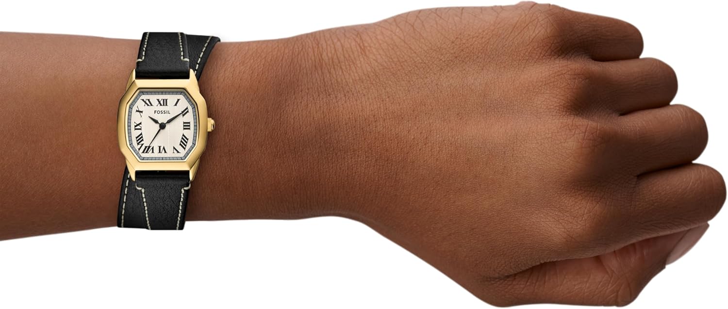 Thumbnail 3 de Fossil Harlow Damen 27 mm Edelstahl-Uhr ES5404 (schwarz) mit Lederband