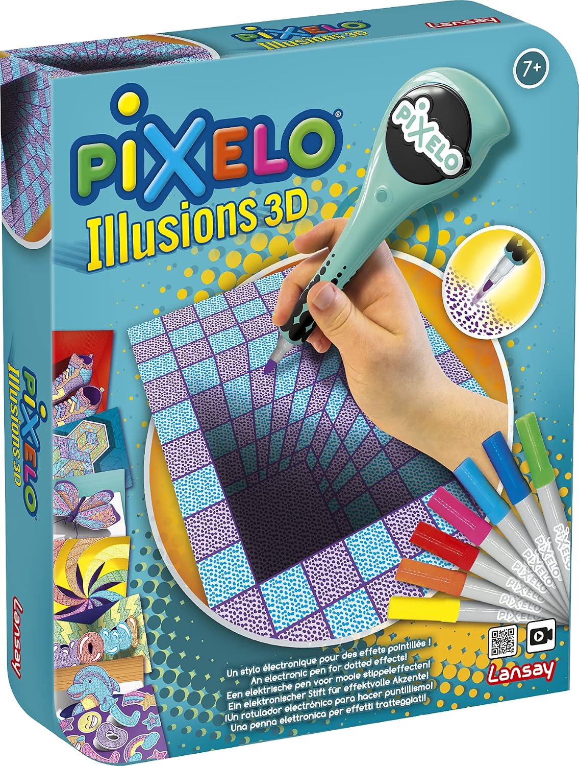 Detalle de Lansay PIXELO Metallic-Set – Zeichenset mit Punkteffekten und Metallicfarben