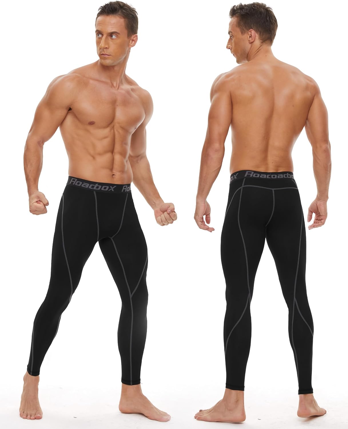 Detalle de Roadbox Men's Compression Pants, 3-Pack