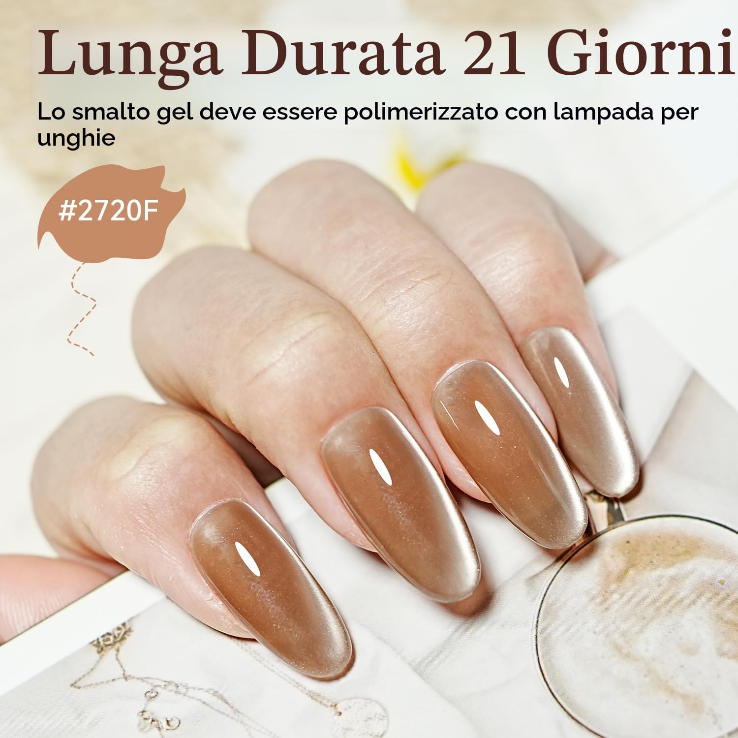 Thumbnail 6 de JODSONE Smalti semipermanenti magnetici effetto cat eye (10 colori) con base, top coat e magnete