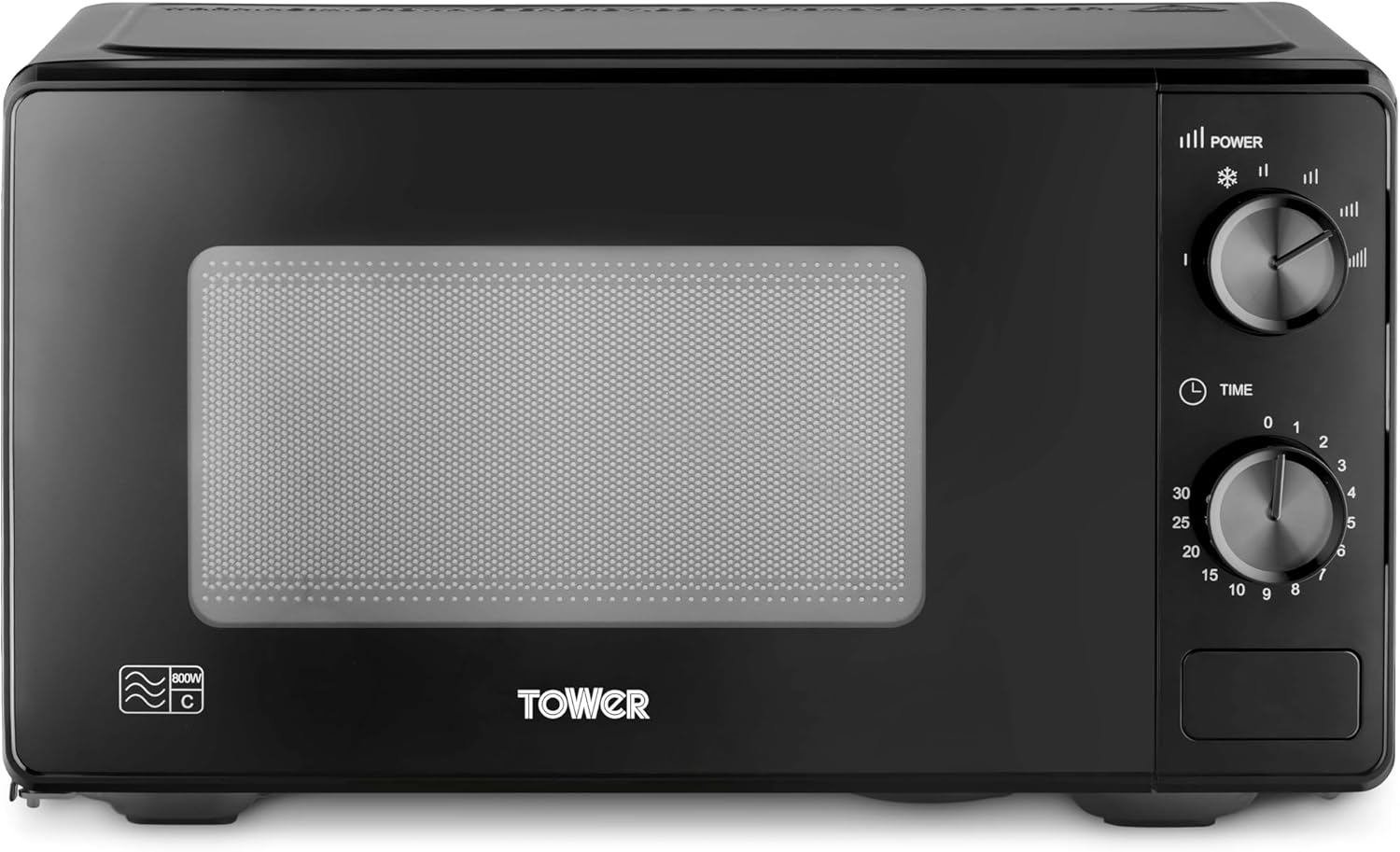 Detalle de Tower Manual 20 Litre 800W Microwave with Dial Controls (T24044BLK)