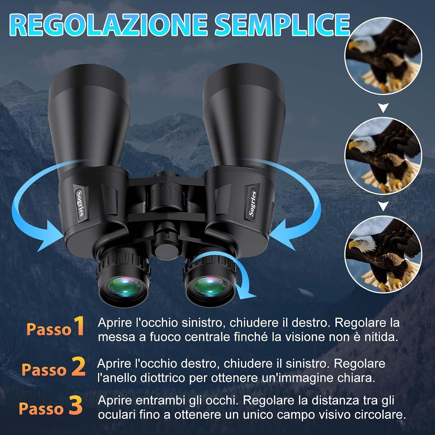 Detalle 2 de Binocolo compatto ad alta potenza per adulti — impermeabile, antiappannamento e leggibile in ambienti esterni