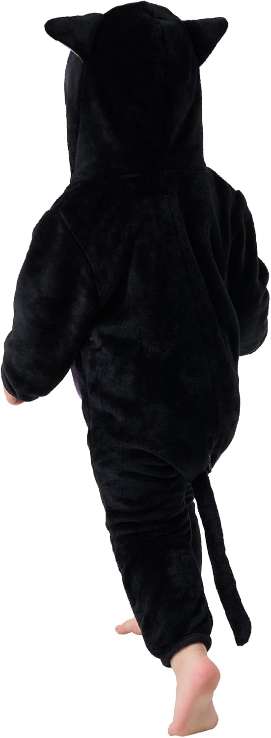 Detalle 2 de LONULAIN Unisex Baby Animal Costume Pajamas, Flannel Hooded Romper