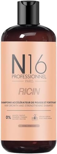 Detalle de Shampooing Bio Ricin N16 professionnel 500 ml — accélérateur de pousse