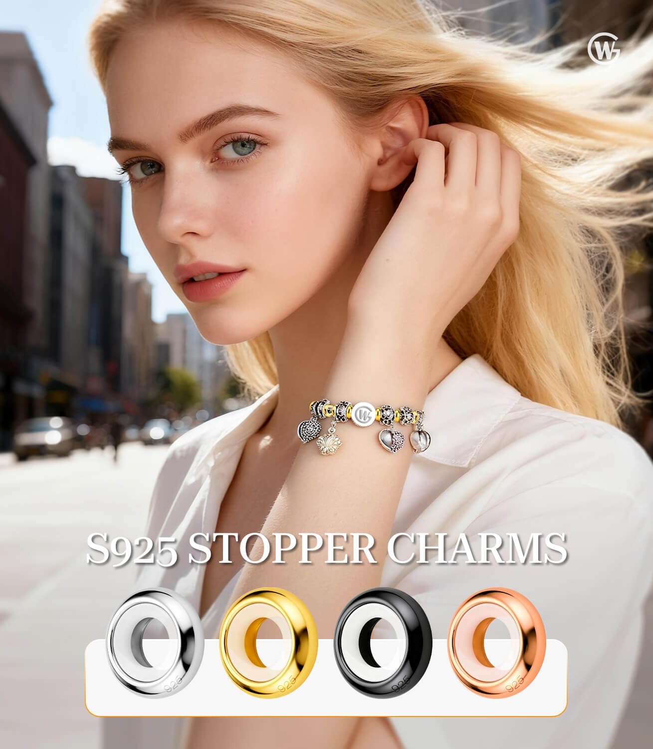 Thumbnail 1 de GW Charms Stopper 925 Sterling Silber – Stopper mit Silikonkern für Armbänder
