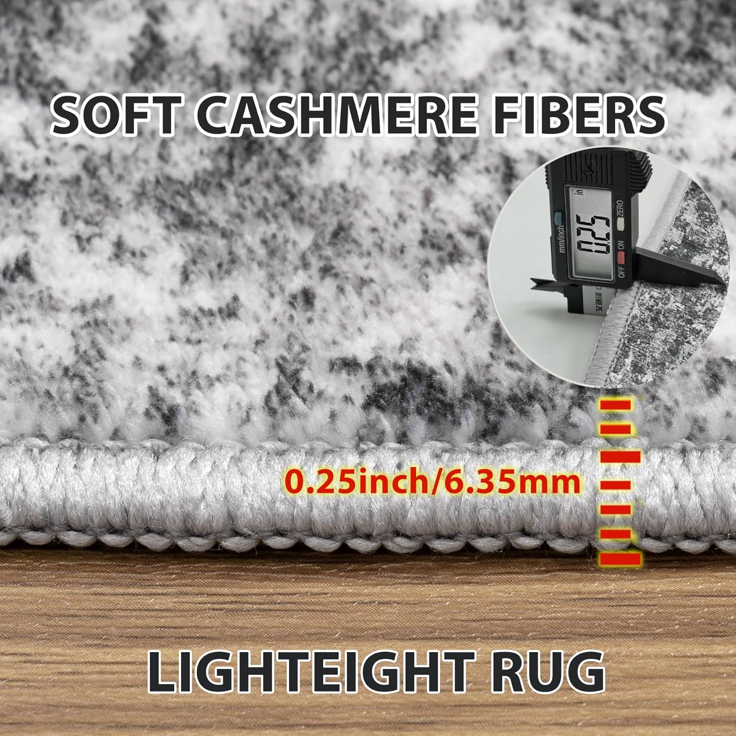 Thumbnail 4 de 8x10 Washable Abstract Area Rug for Living Room and More