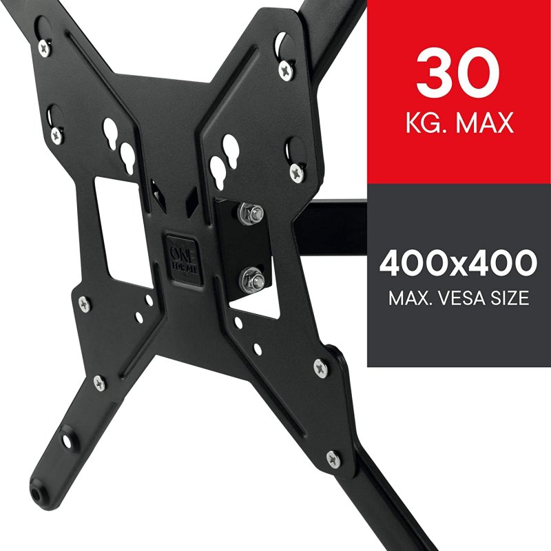 Detalle de One For All WM 2451: Soporte de pared giratorio para TV de 13–65 pulgadas, VESA 400x400, 30 kg